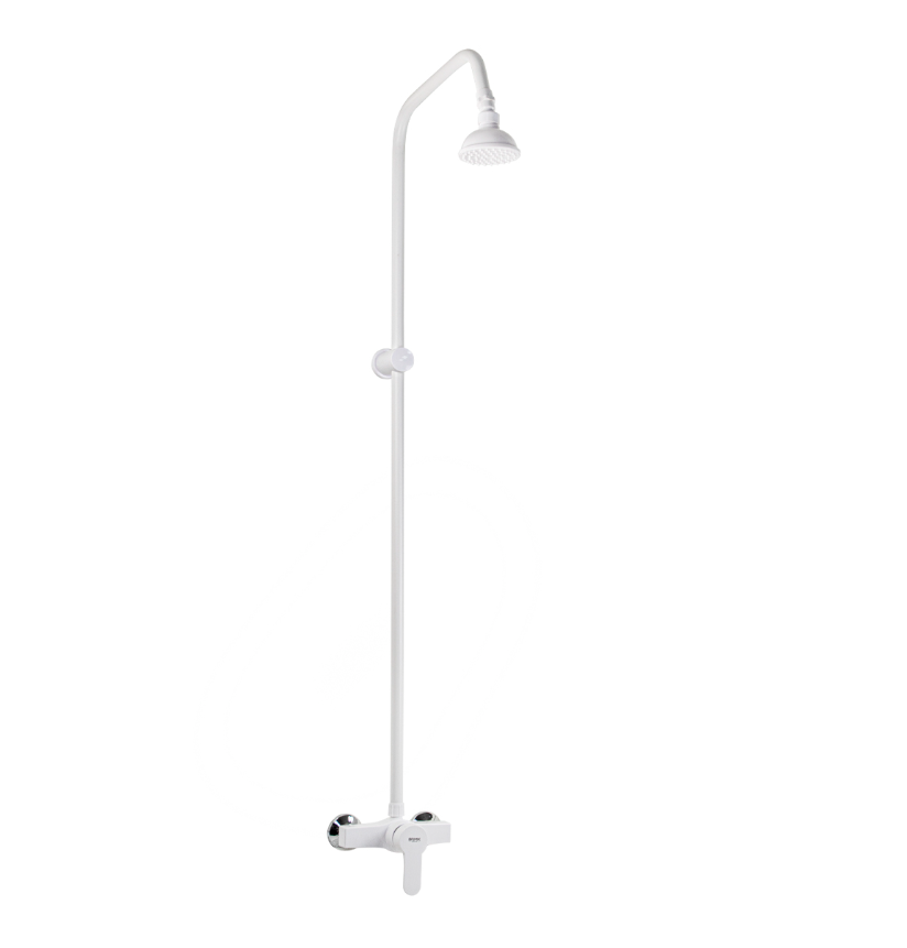 Изображение товара Душевая стойка Brimix Смеситель-стойка душевая 5943 1 режимная цвет белый