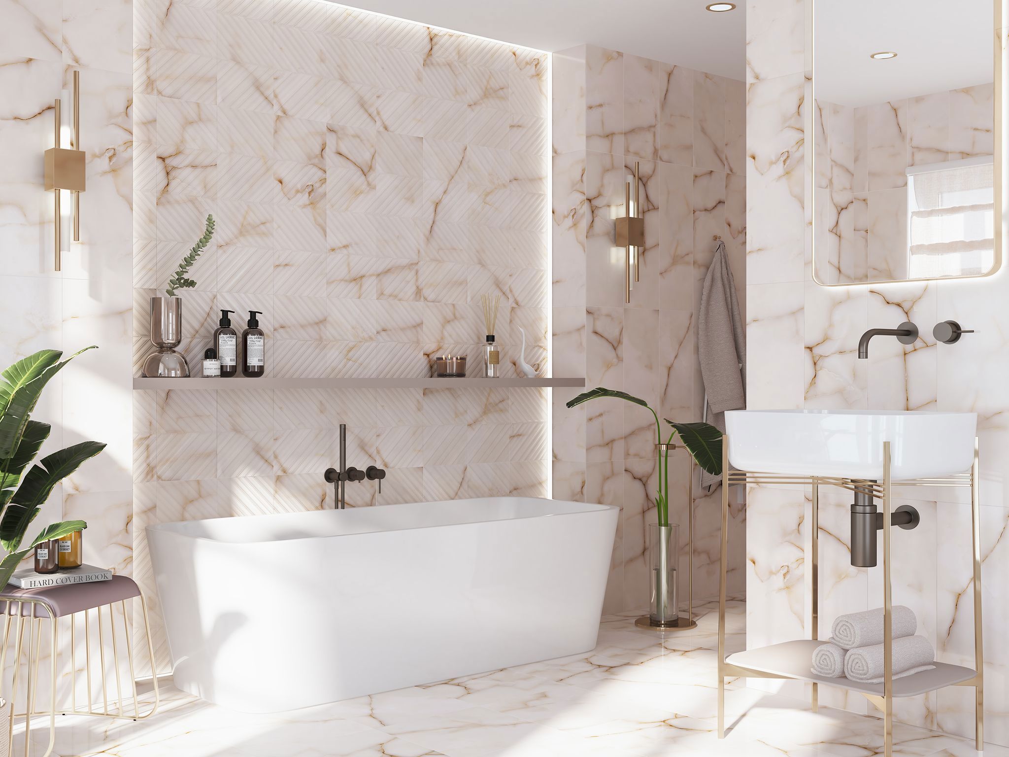 Изображение товара Плитка настенная Eletto Ceramica Rosa Portogallo 24.2x70 см бежевый