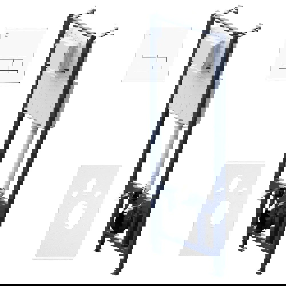Изображение товара Инсталляция с подвесным унитазом AM.PM IS77001.771700 Jump, пневматическая кнопка Jump Pro S глянцевый белый, Германия