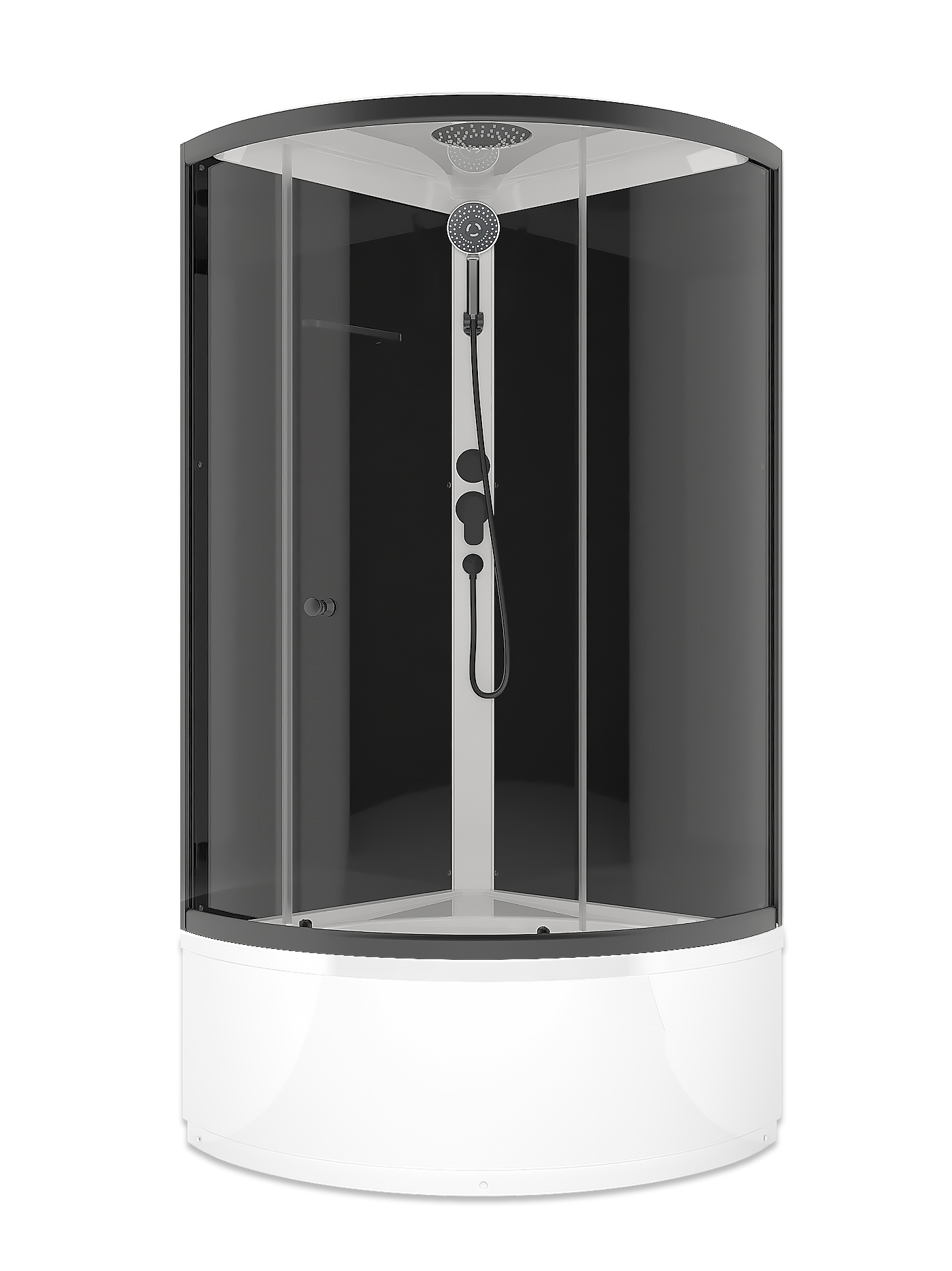 Изображение товара Душевая кабина Domani-Spa Simple 110 high 100x100x218 с крышей и стеклом 4 мм
