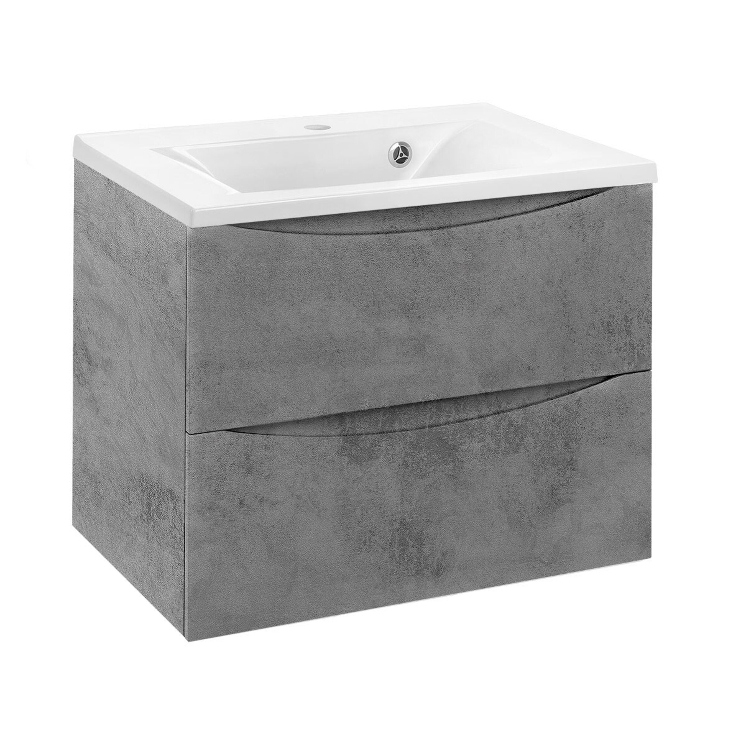 Изображение товара Тумба с раковиной Vincea Mia Beton 65см серый влагостойкий подвесной мебель для ванной