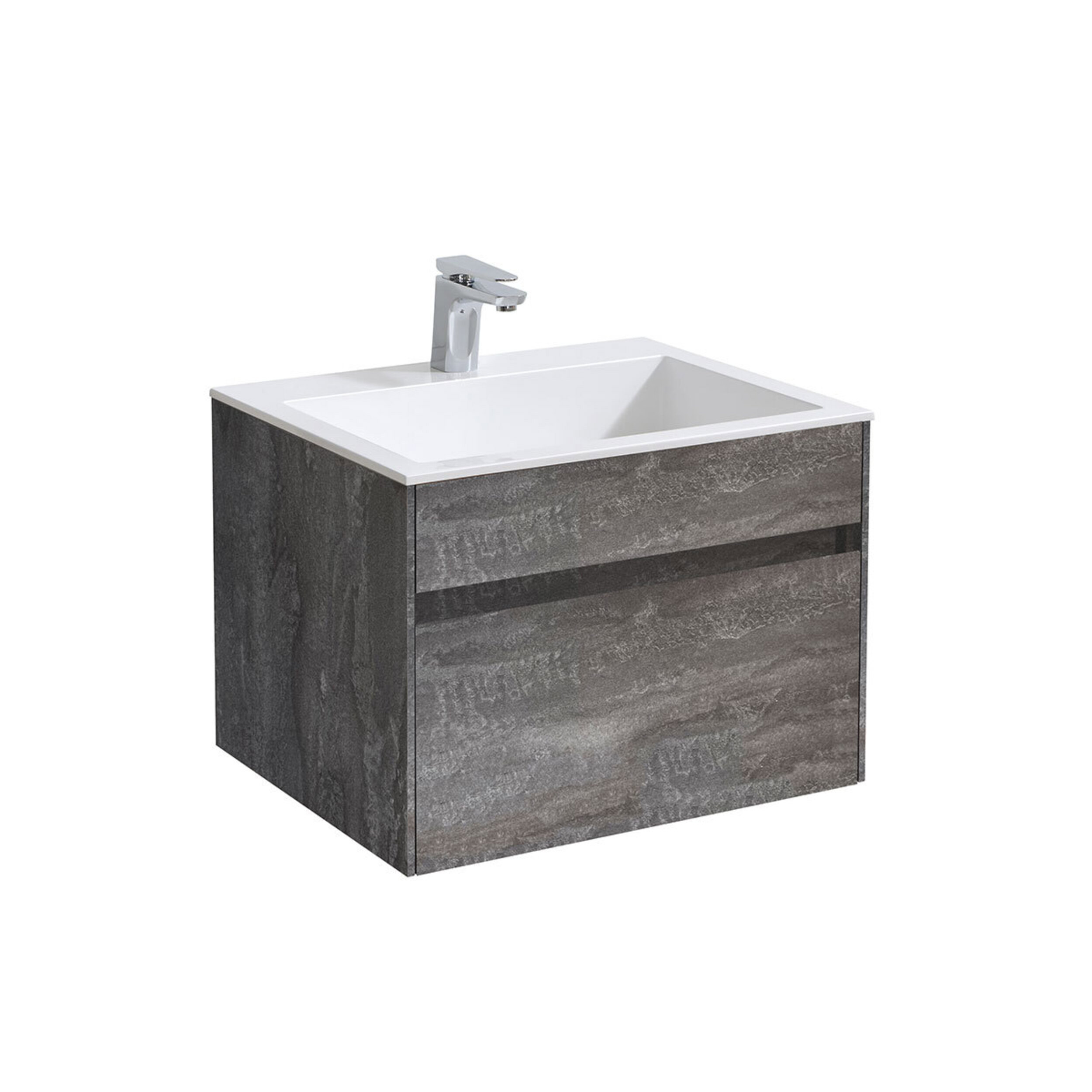 Изображение товара Тумба с раковиной Vincea Chiara G.Stone White 60см цвет серый