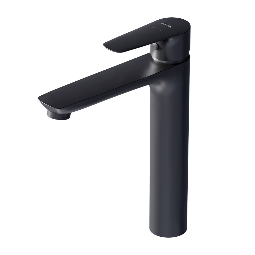 Изображение товара Смеситель для раковины AM.PM Drive F9U92022 черный матовый однорычажный с гибкой подводкой