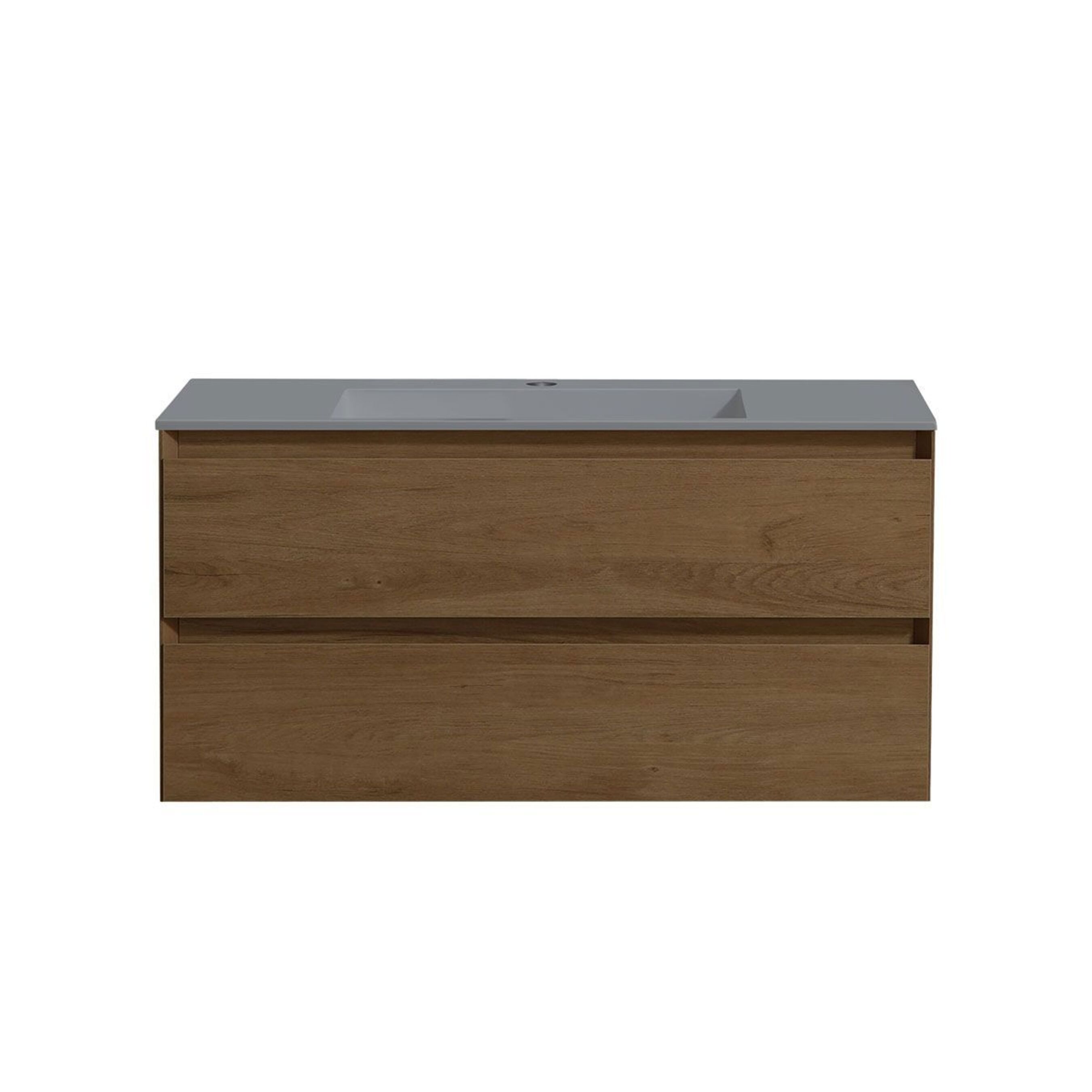 Изображение товара Тумба с раковиной из искусственного камня Vincea Лука T.Oak Grey 100см цвет коричневый