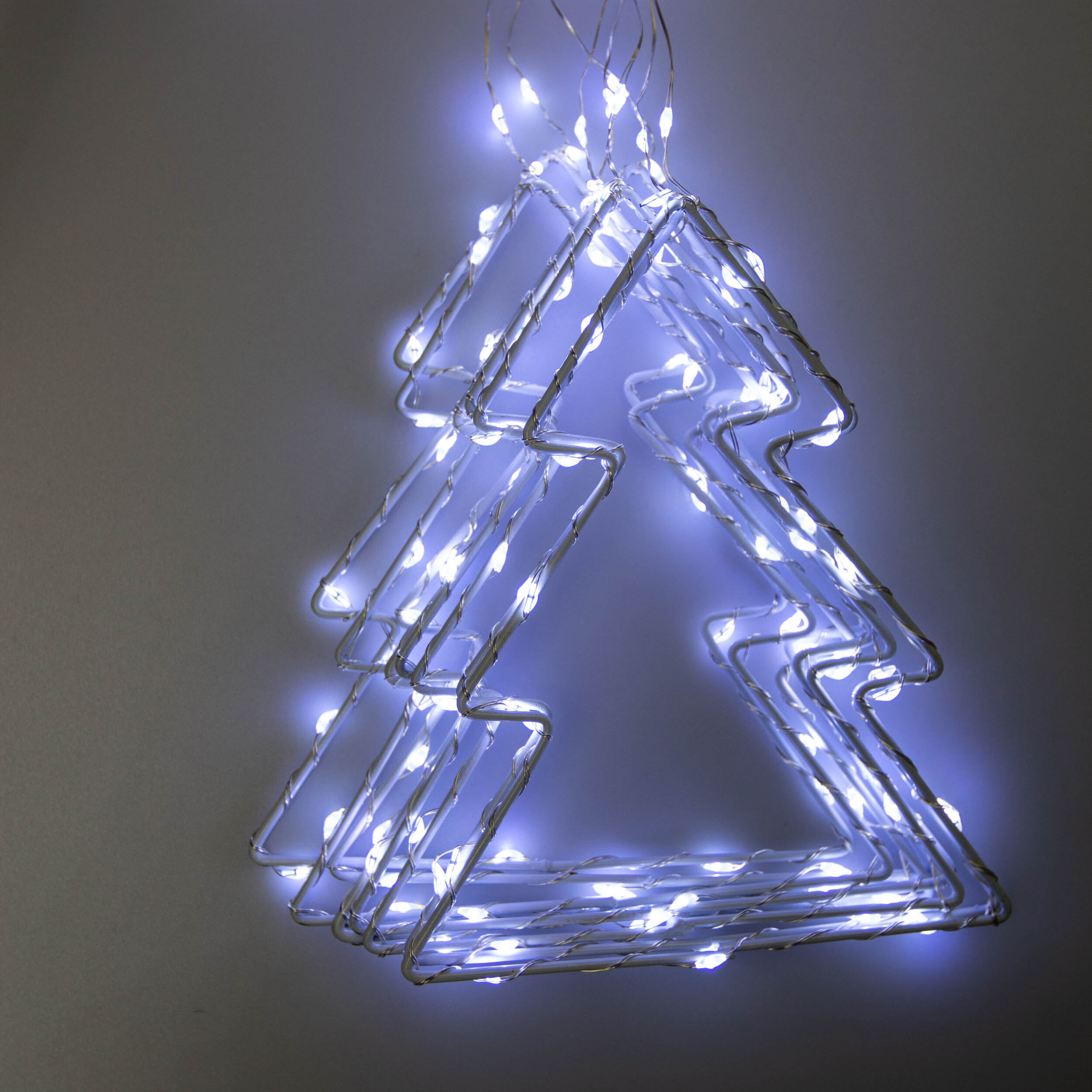 Изображение товара Гирлянда с подвесами Ёлочки Kurato MK-031CW 5 м белый холодный светодиодный