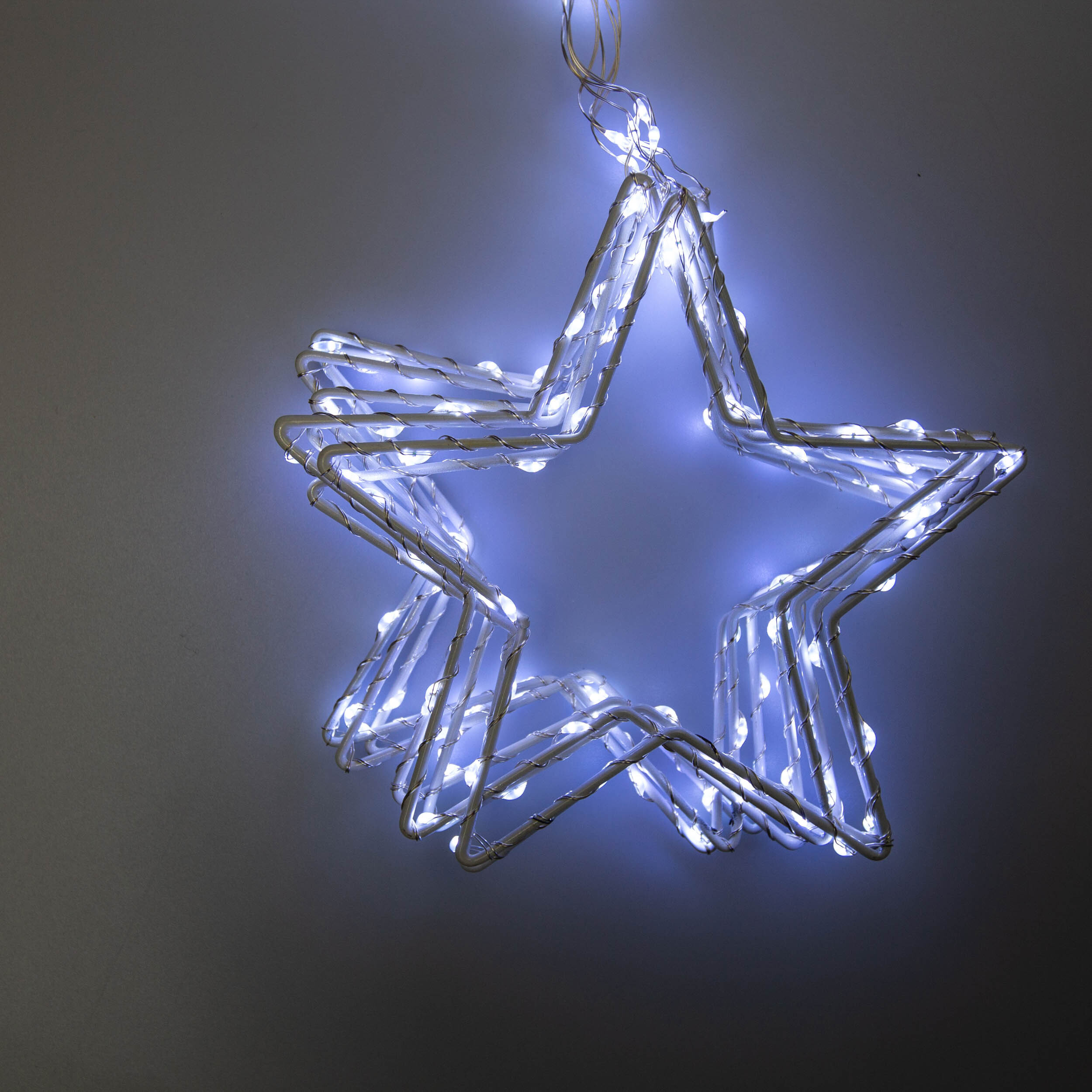 Изображение товара Гирлянда универсальная с подвесами Звезды Kurato MK-030WW 5 м белый теплый свет