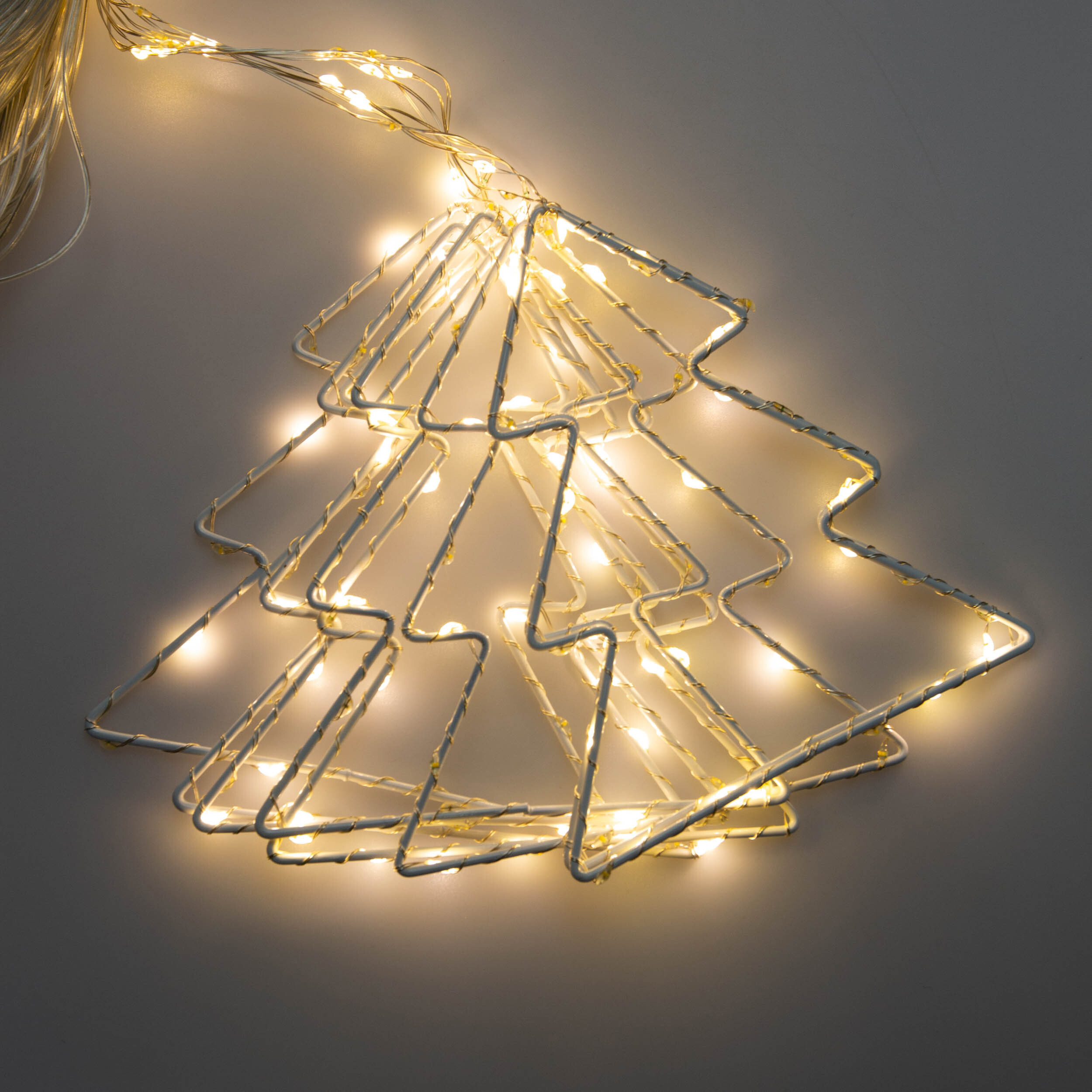 Изображение товара Гирлянда с подвесами Ёлочки Kurato MK-031WW 5 м белый теплый свет