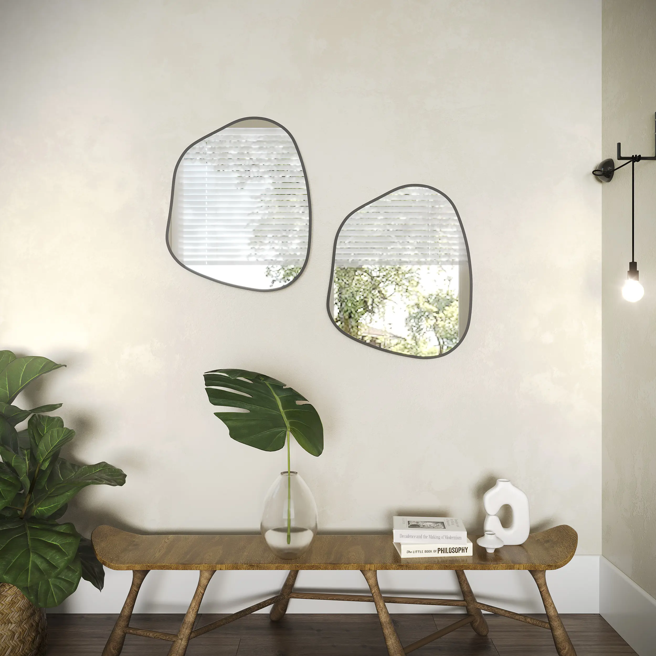 Зеркало декоративное Континент 50x60 см цвет серый канат