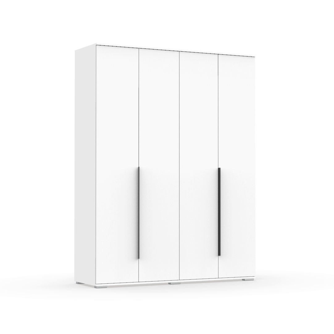 Изображение товара Шкаф распашной Эверсест 4 дверный Лайт 160x209x50 см белый ЛДСП современный дизайн