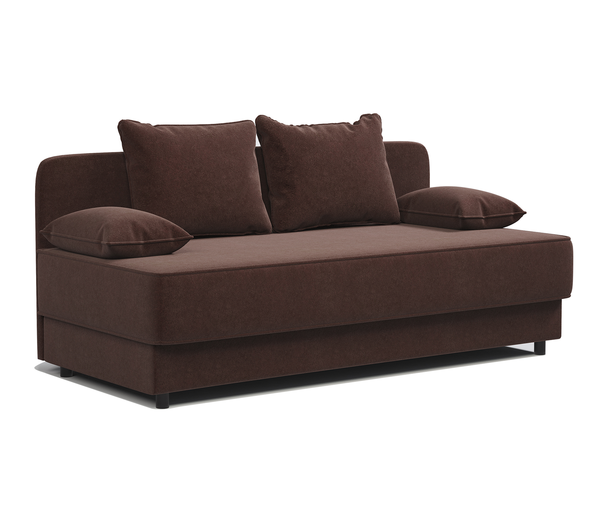 Изображение товара Кушетка Шарм-Дизайн Прима 194x82x81 см велюр цвет дрим шоколад