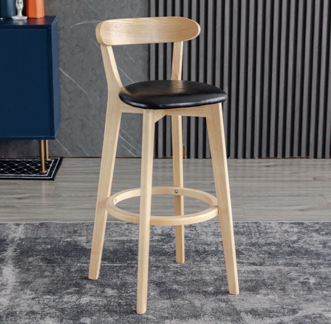 Изображение товара Стул Hesby Elevate zenith 35x91x39 см искусственная кожа цвет черный