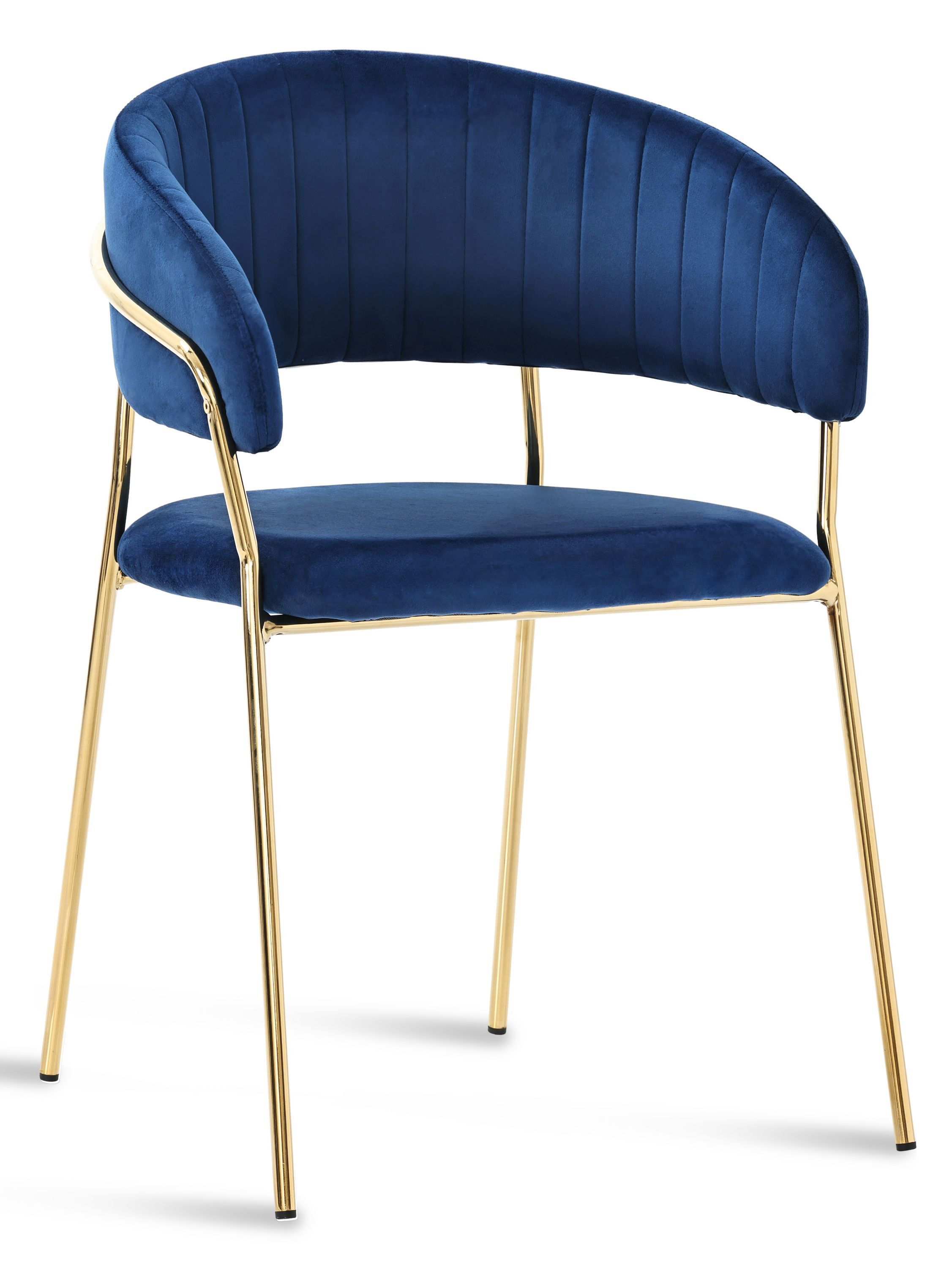 Изображение товара Стул Hesby Whispered Fusion с подлокотниками и велюровой обивкой, синий