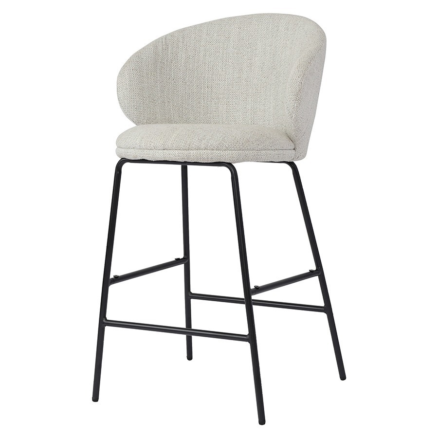 Изображение товара Барный стул Bergenson bjorn Comfy 41x92x45.5 см текстиль цвет молочный