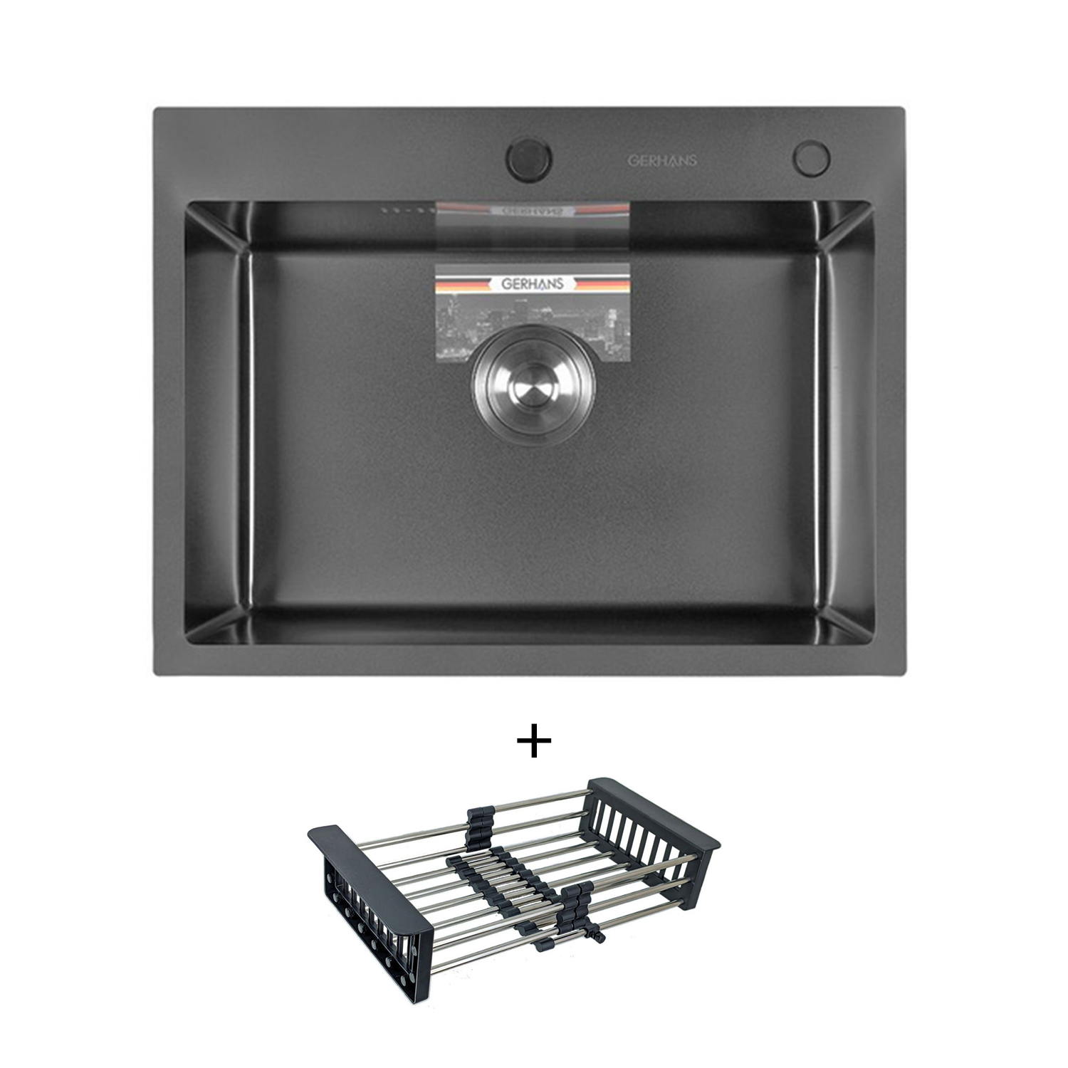 Изображение товара Кухонная мойка Gerhans K36045 60x45 см из нержавеющей стали с PVD покрытием