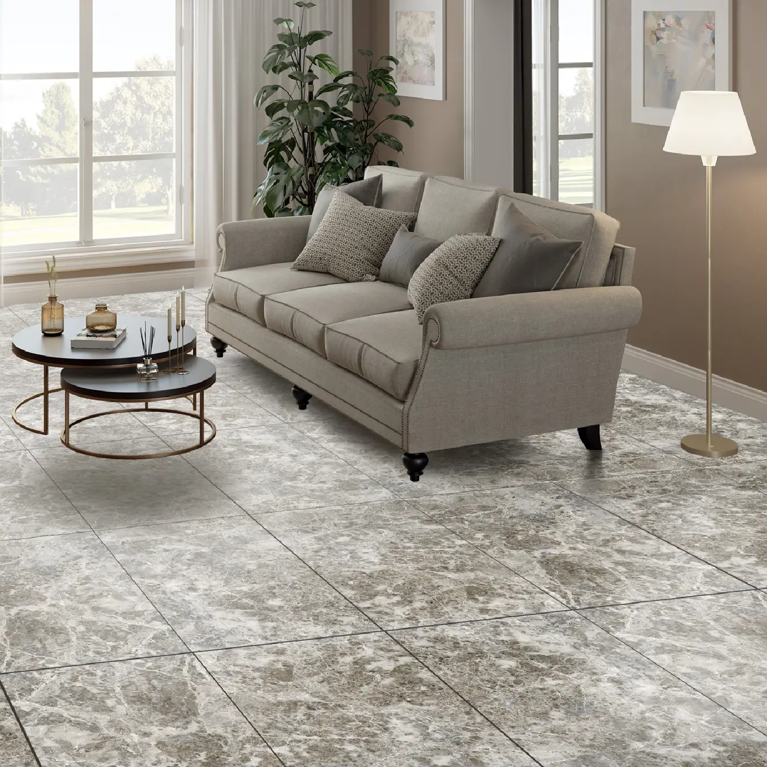 Изображение товара Керамогранит Axima Alicante 120x60 см, бежевый, внутренний и наружный монтаж