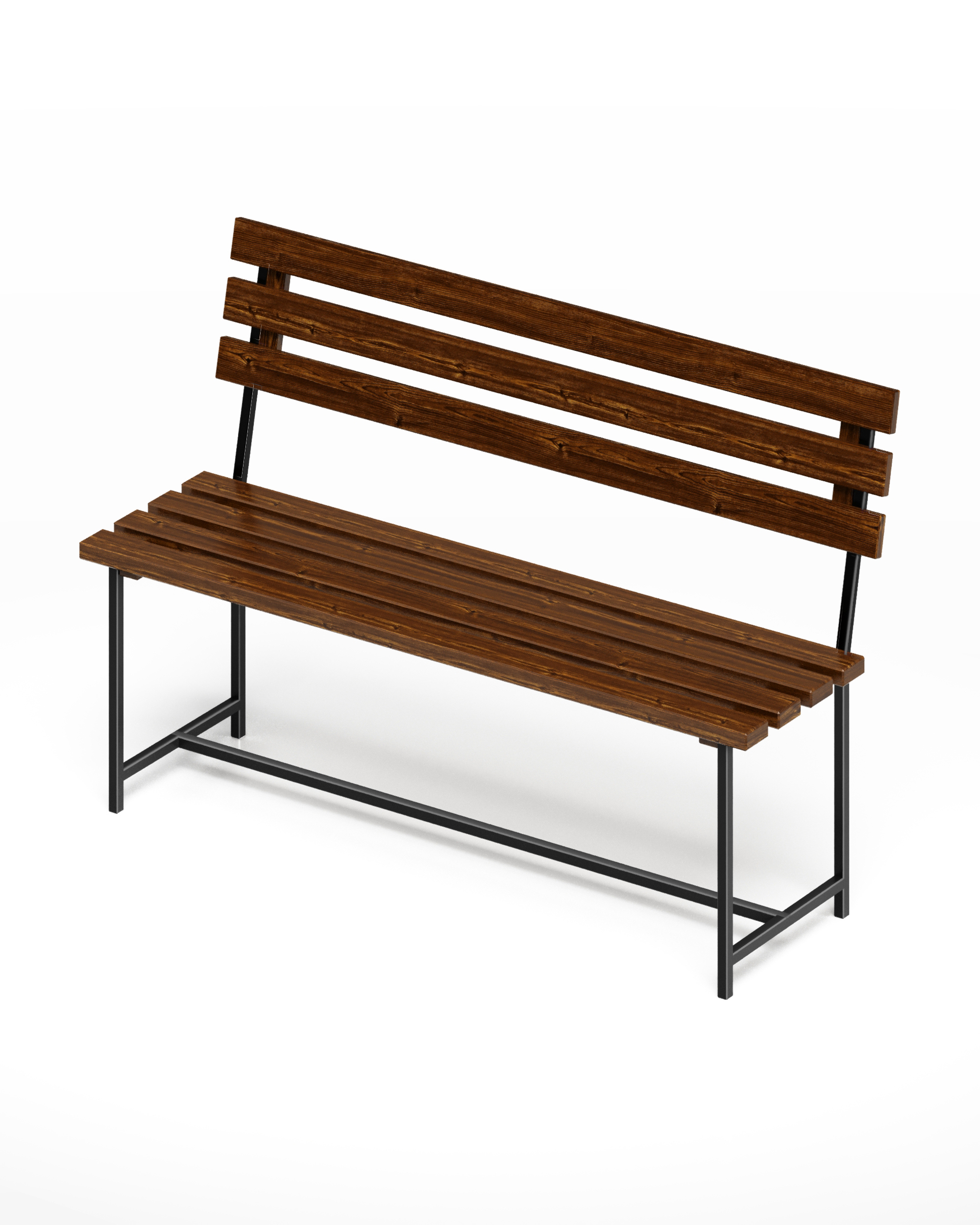 Изображение товара Скамья садовая Solarius skam-spin-temd 137 см x 51 см x 87 см дерево коричневый