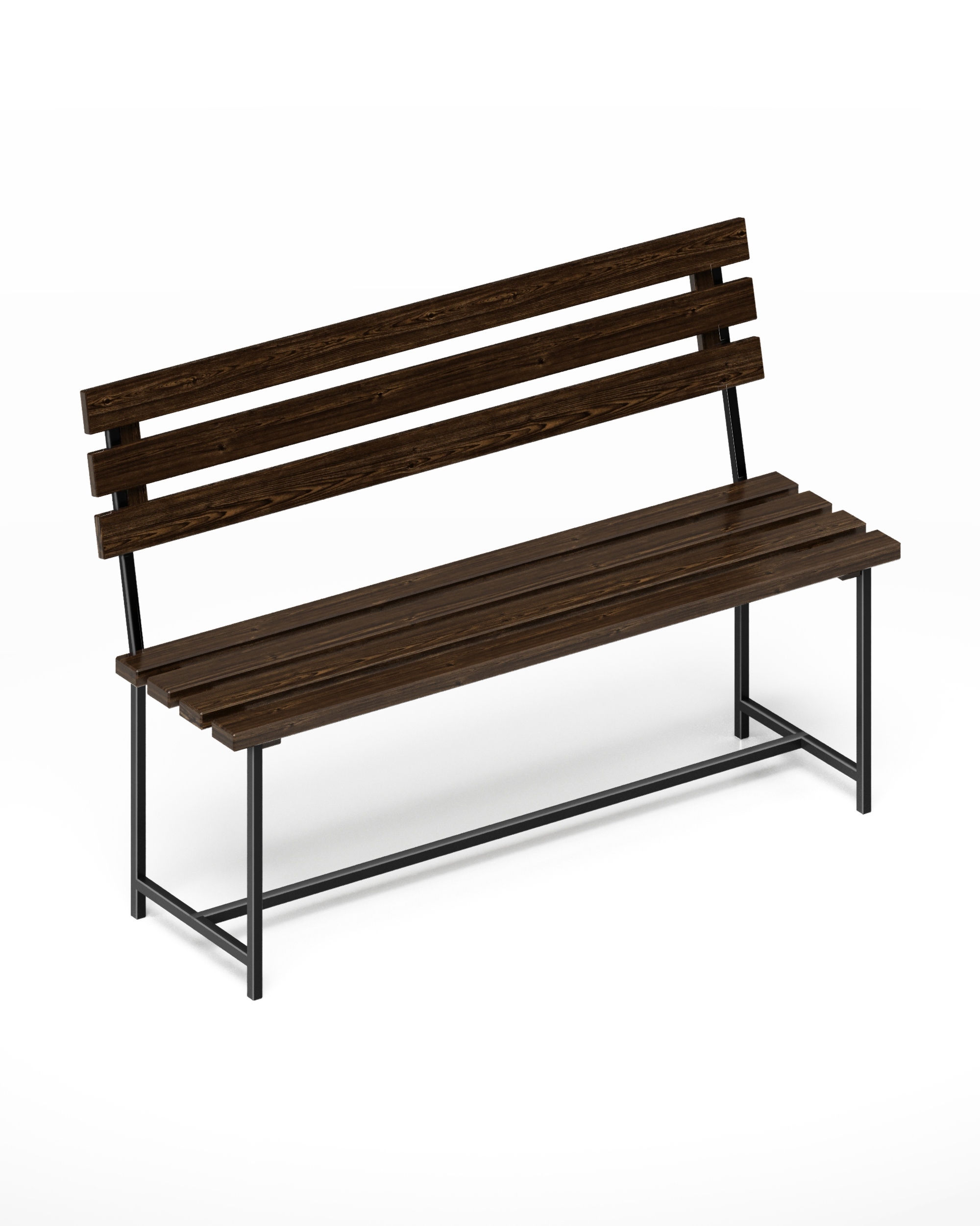 Изображение товара Садовая скамейка SOLARIUS skam-spin-ven 137 см коричневая для дачи и сада