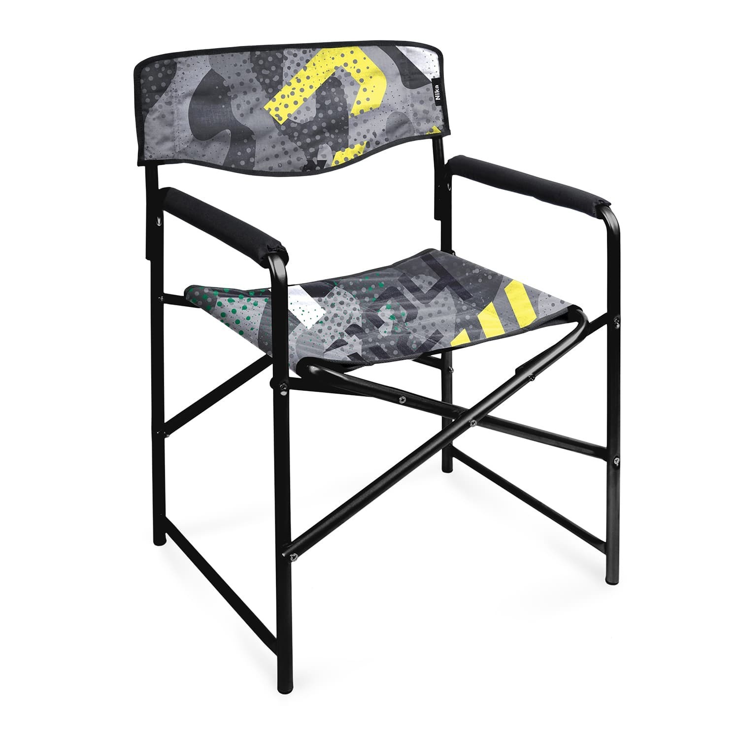 Изображение товара Кресло садовое складное Nika КС3 56x50x86 см металл серый для отдыха на природе