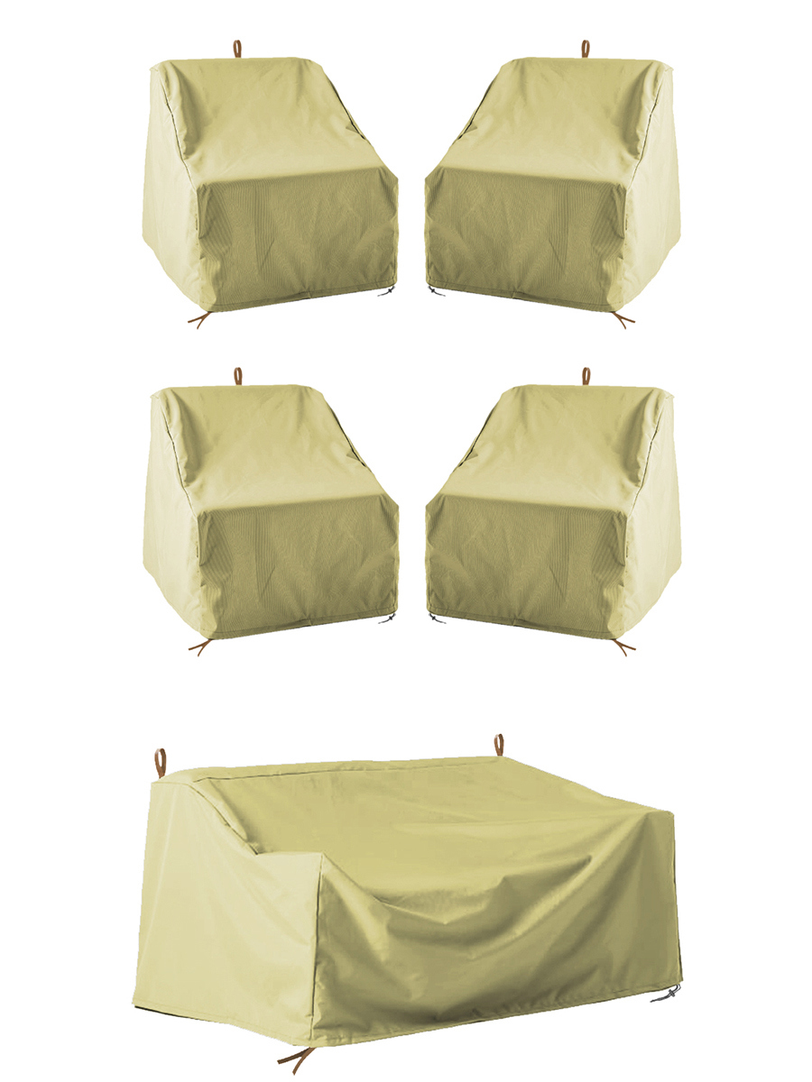 Изображение товара Комплект чехлов Tplus для кресел 1010x960x950/720 мм 4 шт оксфорд 240 бежевый