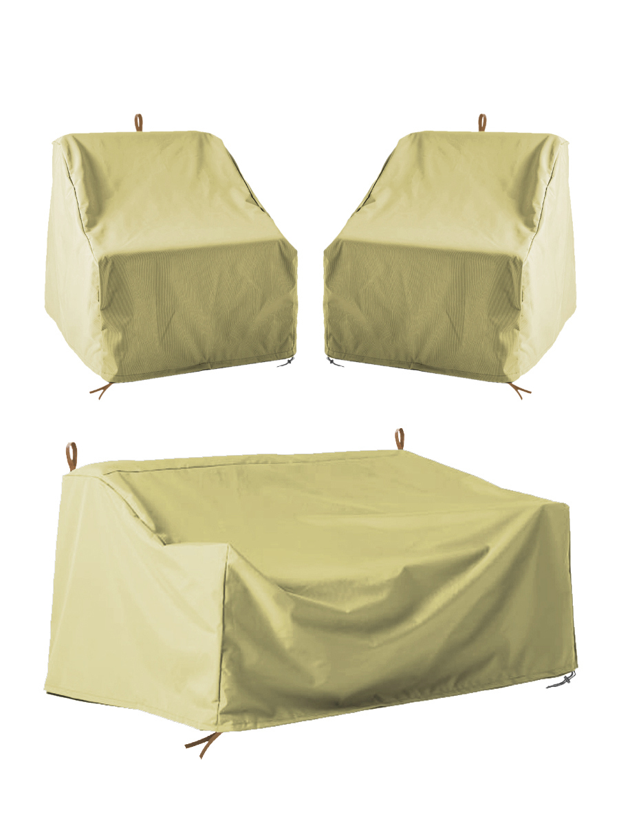 Изображение товара Комплект чехлов Tplus для дивана и кресел 2000x1100x850 бежевый