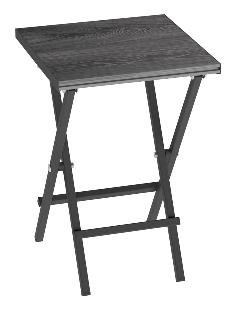 Изображение товара Табурет садовый складной Лаундж лайт 30 см x 30 см x 45 см ДПК серый/серебристый