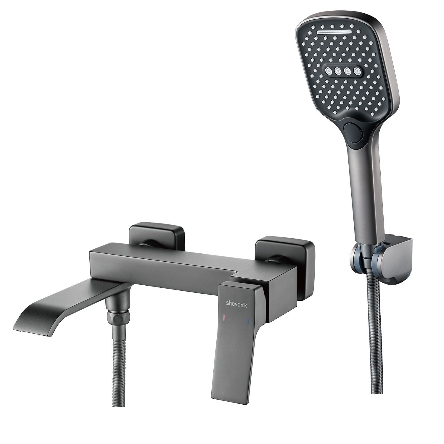 Изображение товара Смеситель для ванны Shevanik S4002T цвет матовая сталь