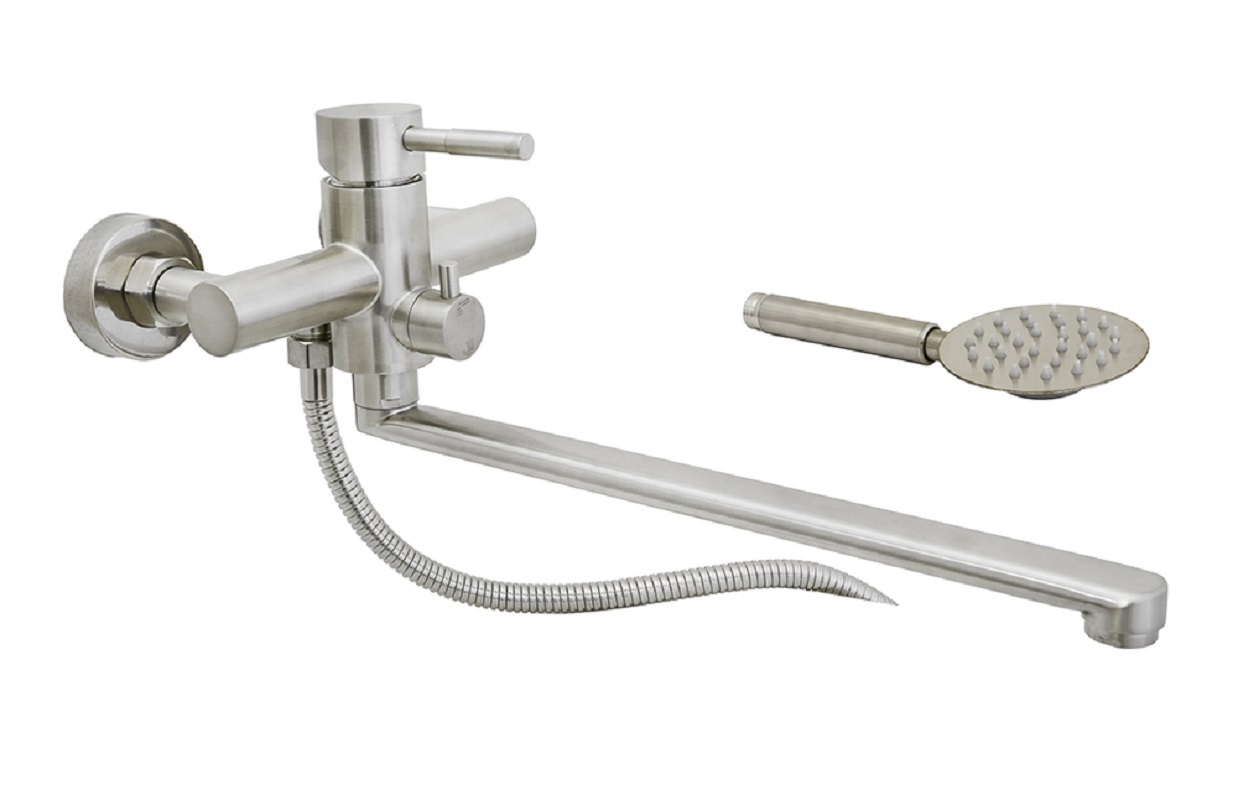 Изображение товара Смеситель для ванны SANTREK INOX Рычажный Поворотный 34 см