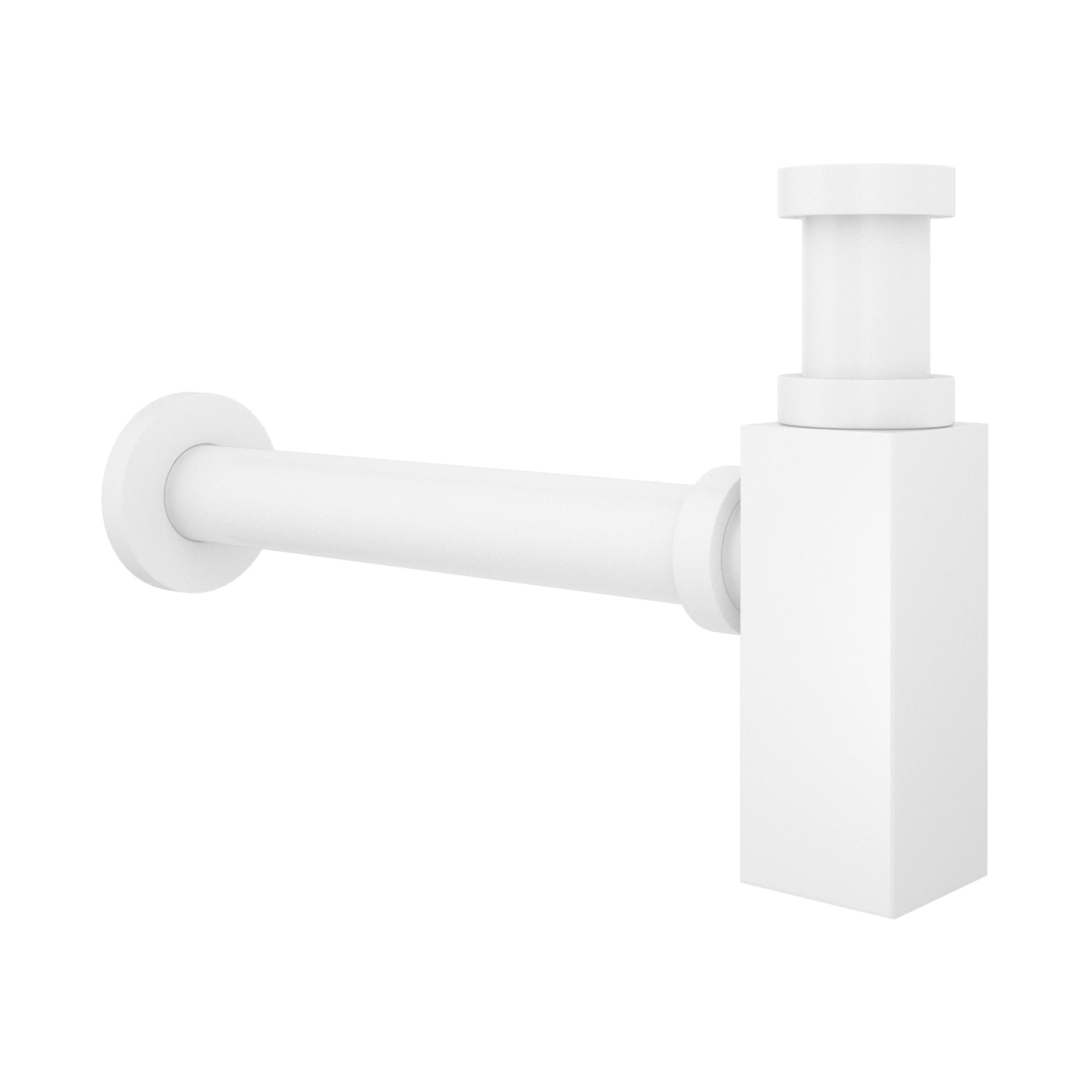 Изображение товара Латунный сифон для раковины Wellsee Drainage System 182113000 матовый белый