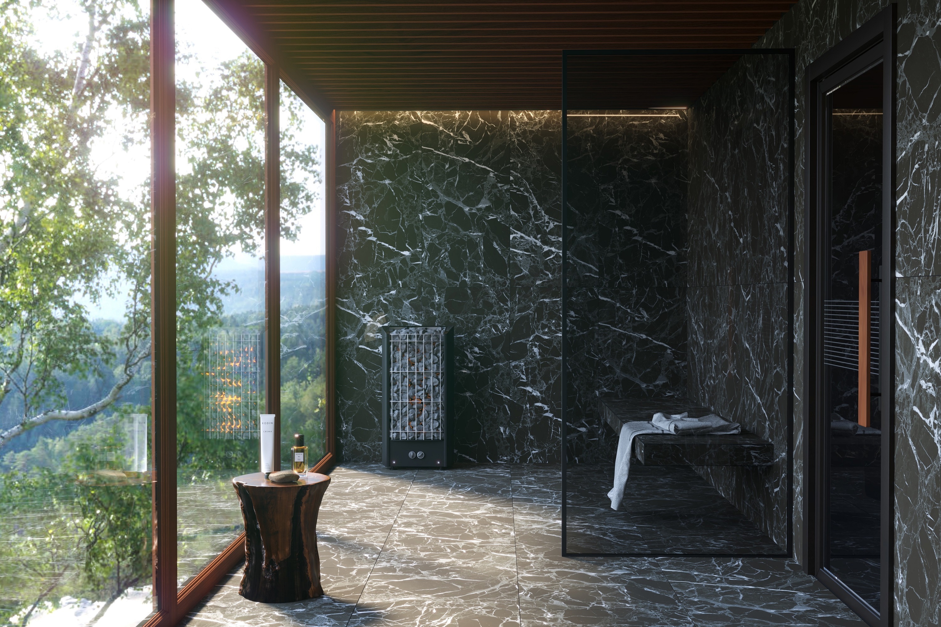 Изображение товара Керамогранит Gresse Simbel 60x60 черный с эффектом мрамора, ректифицированные края