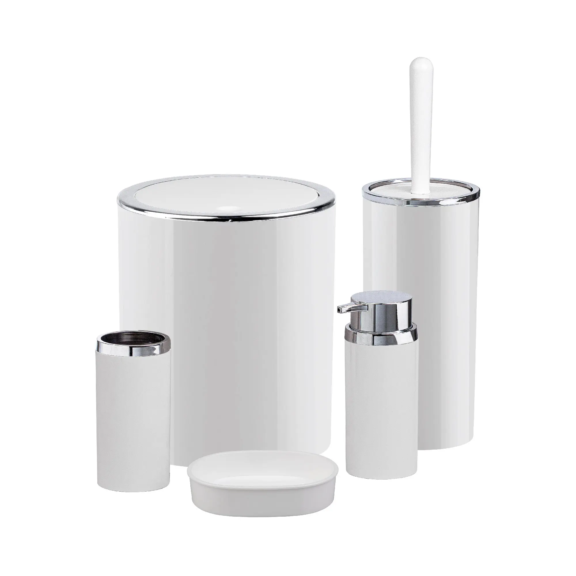 Контейнер для мусора Fixsen Round White FX-451-6 5 л пластик цвет белый - 1