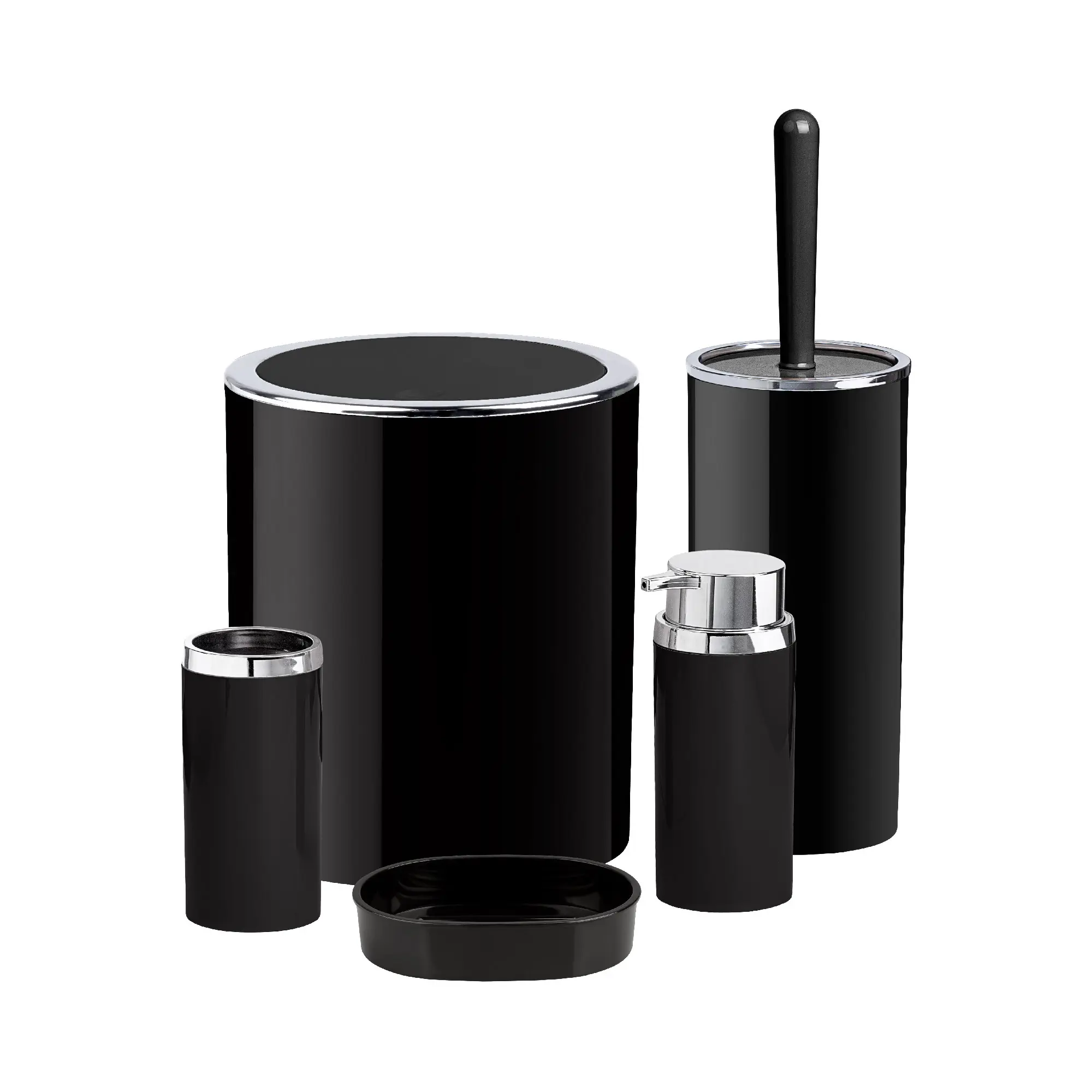 Контейнер для мусора Fixsen Round Black FX-454-6 5 л пластик цвет черный - 1