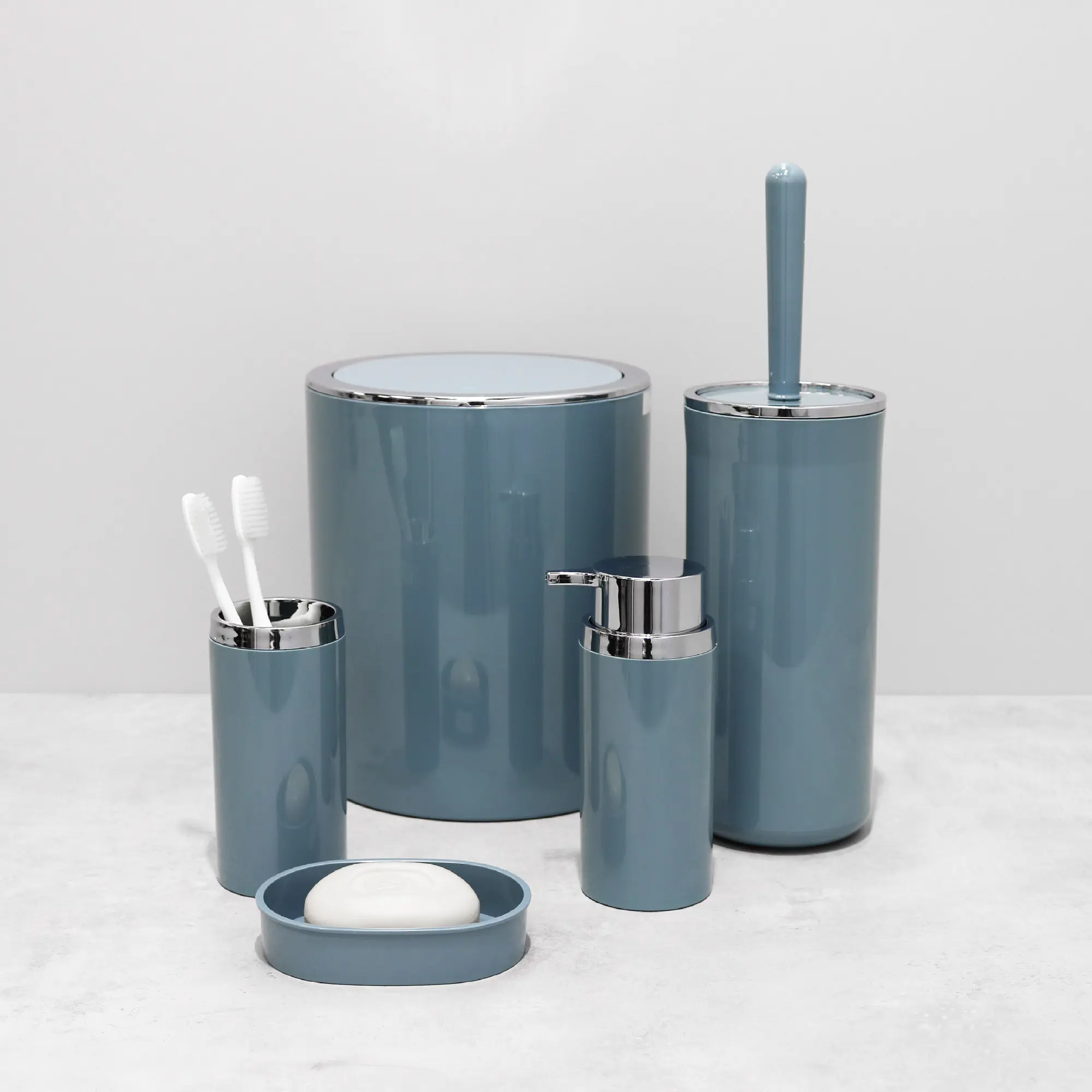 Контейнер для мусора Fixsen Round Blue FX-455-6 5 л пластик цвет синий - 2
