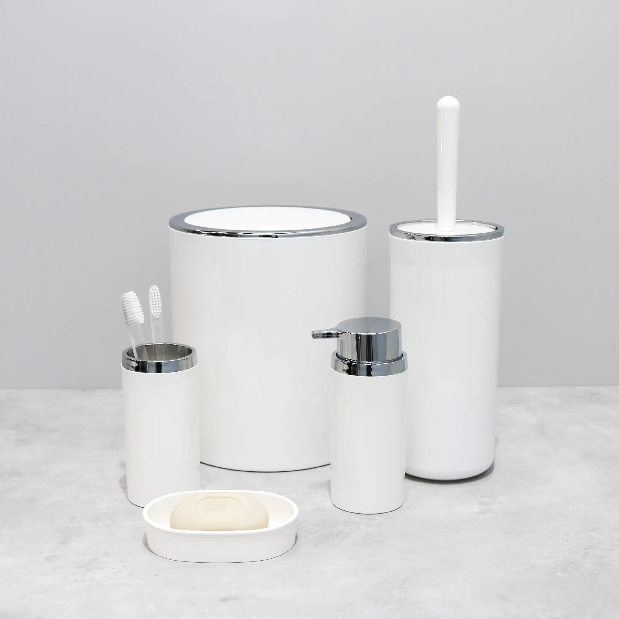 Контейнер для мусора Fixsen Round White FX-451-6 5 л пластик цвет белый - 3