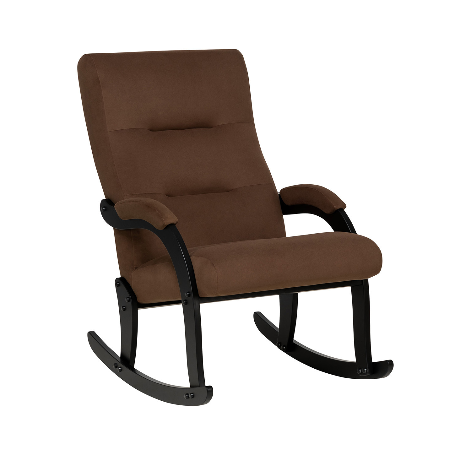 Изображение товара Кресло-качалка Leset Дэми 63.4x92x87 см велюр цвет коричневый