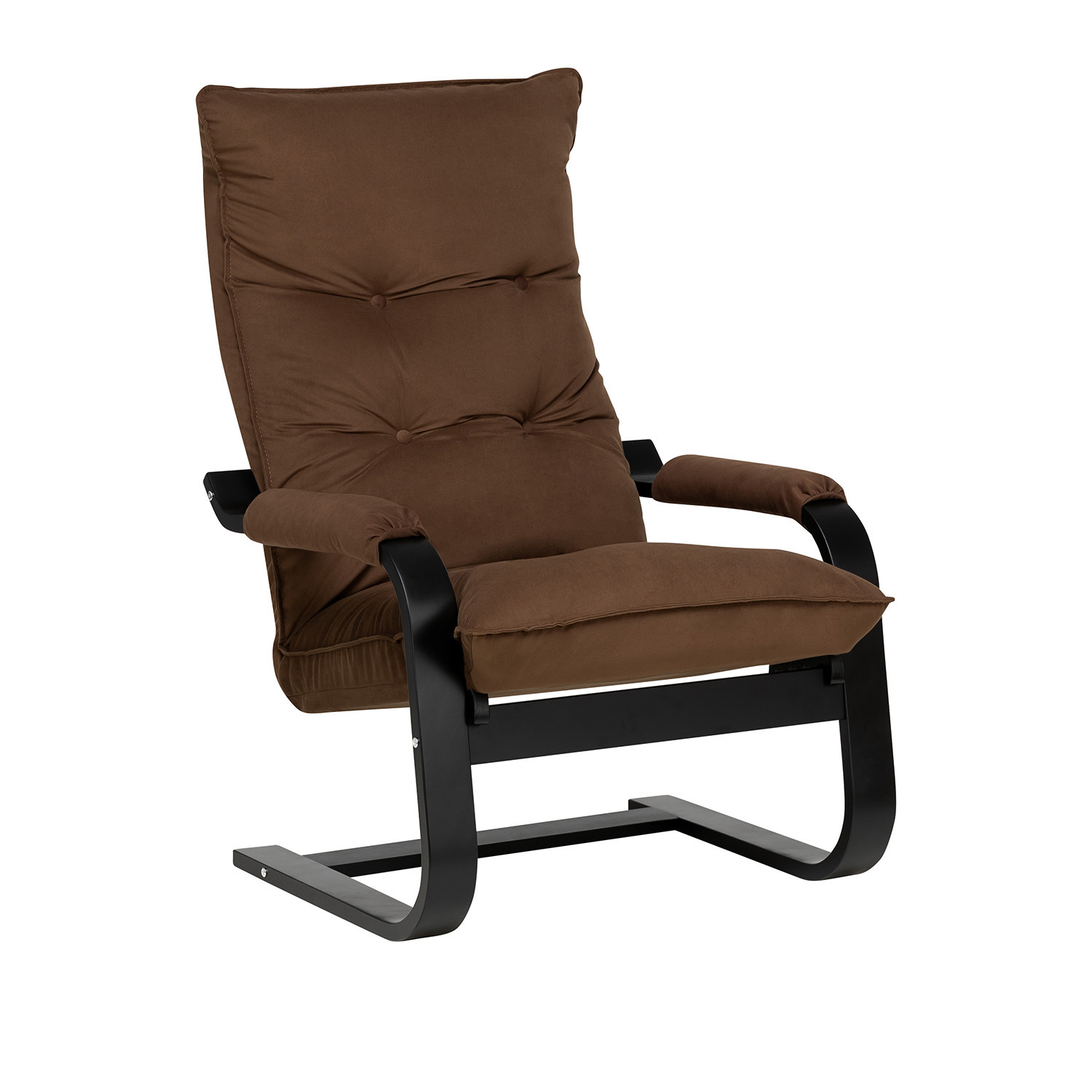 Изображение товара Кресло-качалка Leset 8425 Оливер 68.5x110x80 см велюр цвет коричневый