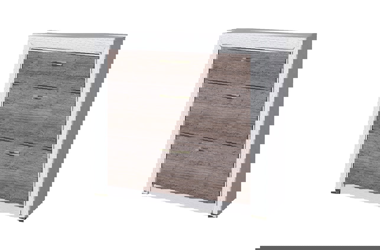 Изображение товара Комод Anrex 3S Olivia 3 ящика 95.90x36.30x87.30 ЛДСП цвет вудлайн крем/дуб анкона