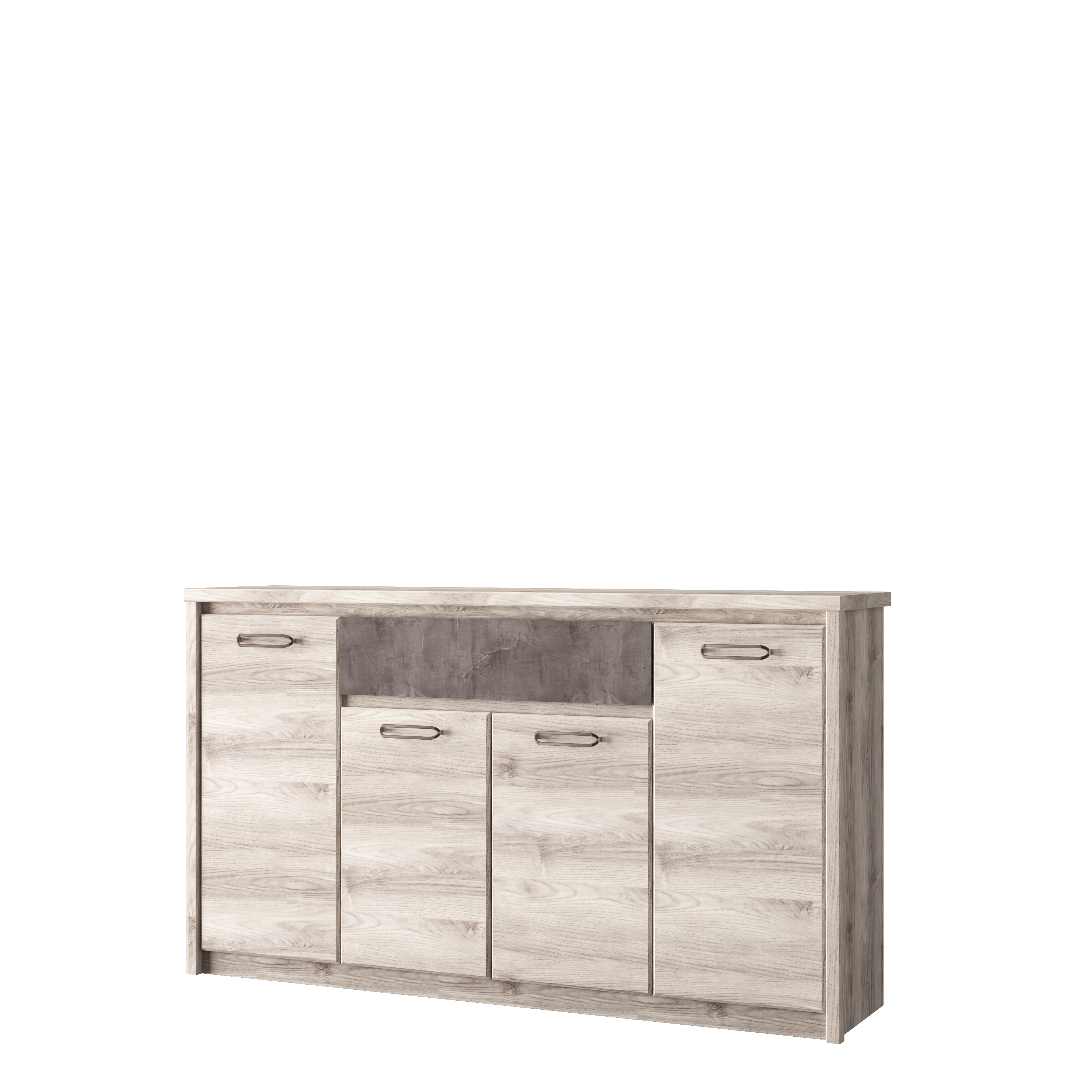 Изображение товара Тумба Anrex Jazz 4D1S с 1 ящиком и 4 дверями в цвете каштан найроби/оникс