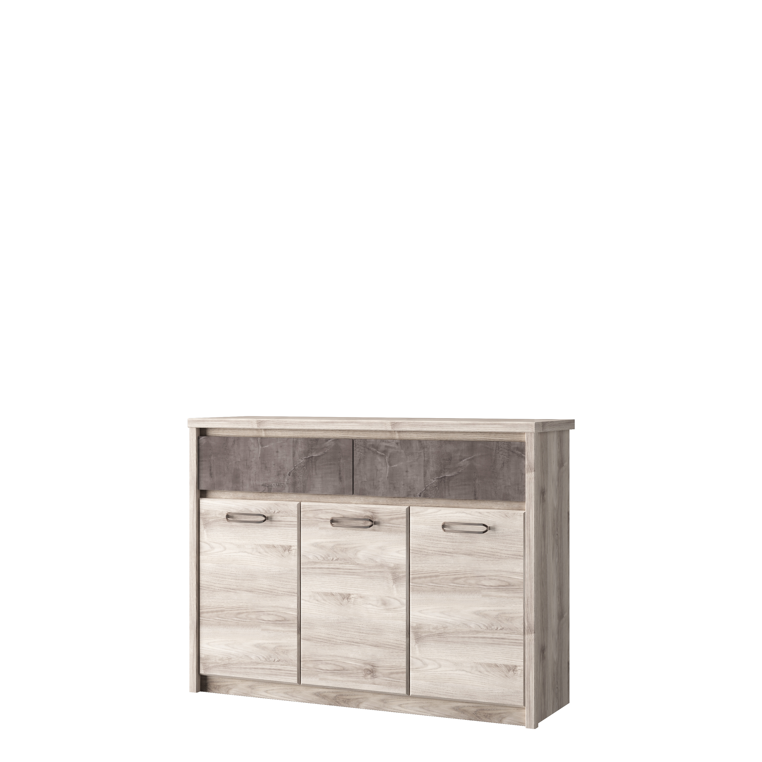 Изображение товара Комод Anrex Jazz 3D2S 2 ящика 126.80x40.30x95.20 ЛДСП цвет каштан найроби/оникс