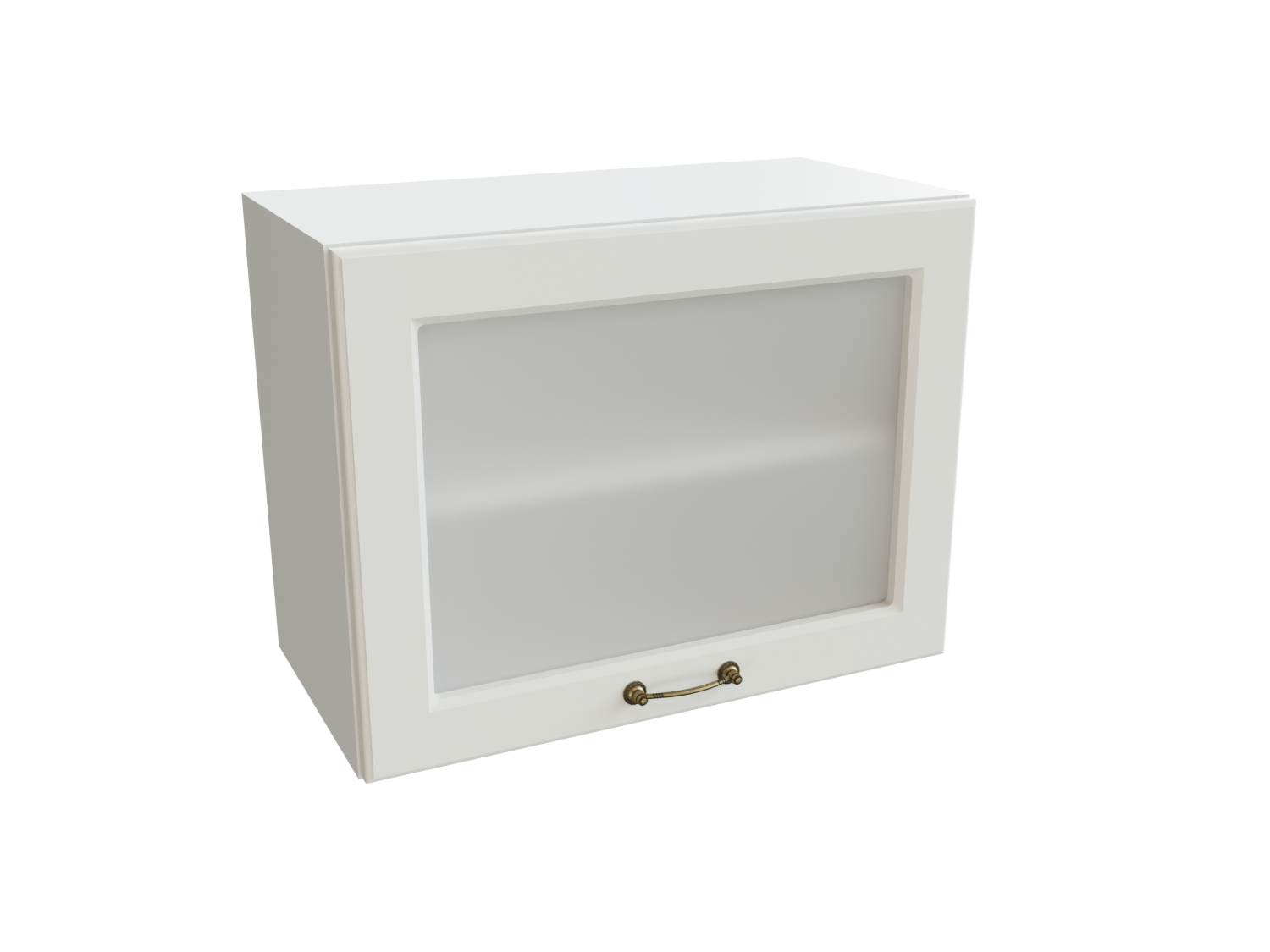 Изображение товара Навесной шкаф со стеклом Сурская мебель Айленд 1 60x46x31.8 см ЛДСП цвет белый