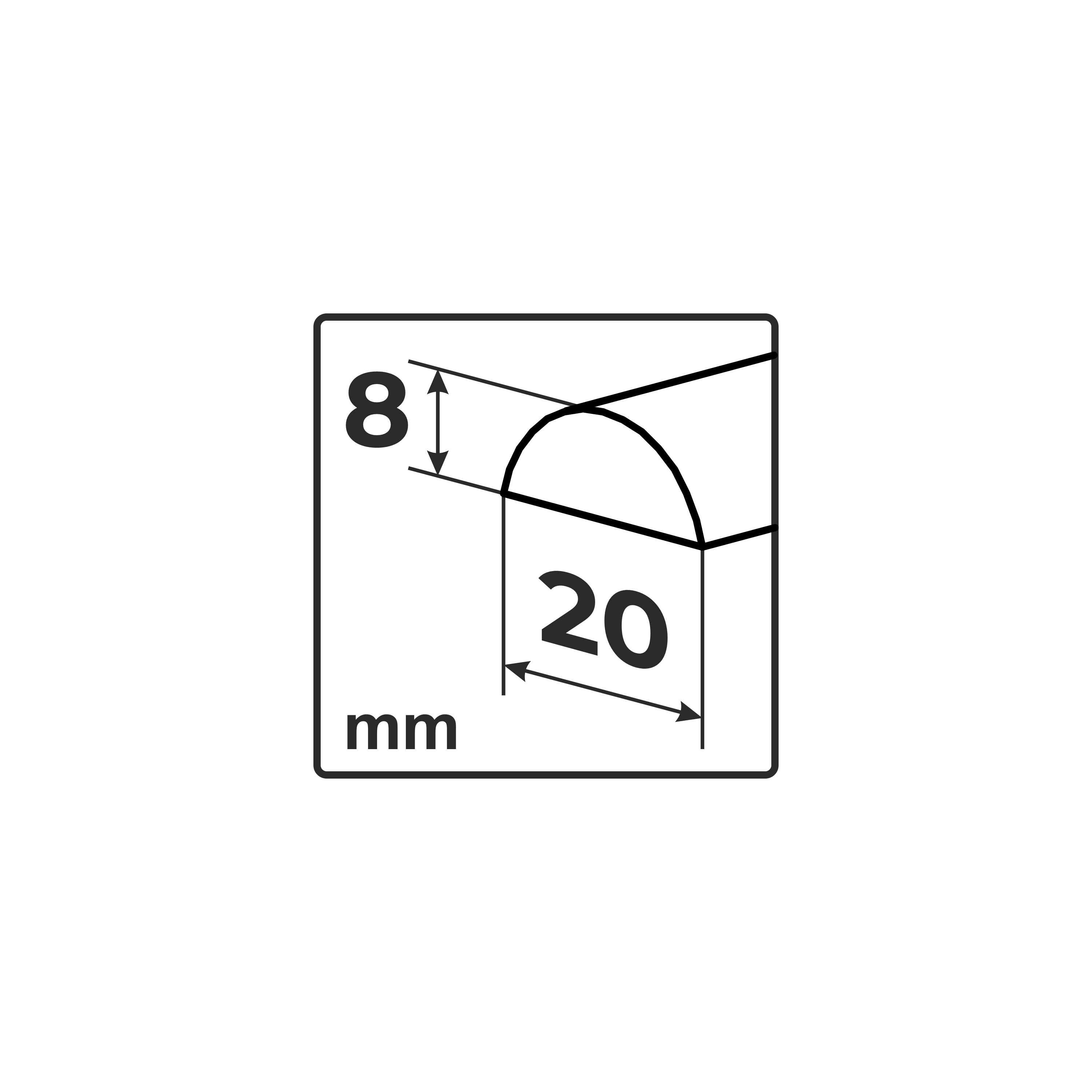 Порог для душевой перегородки 120x2x0.8 см цвет прозрачный - 1