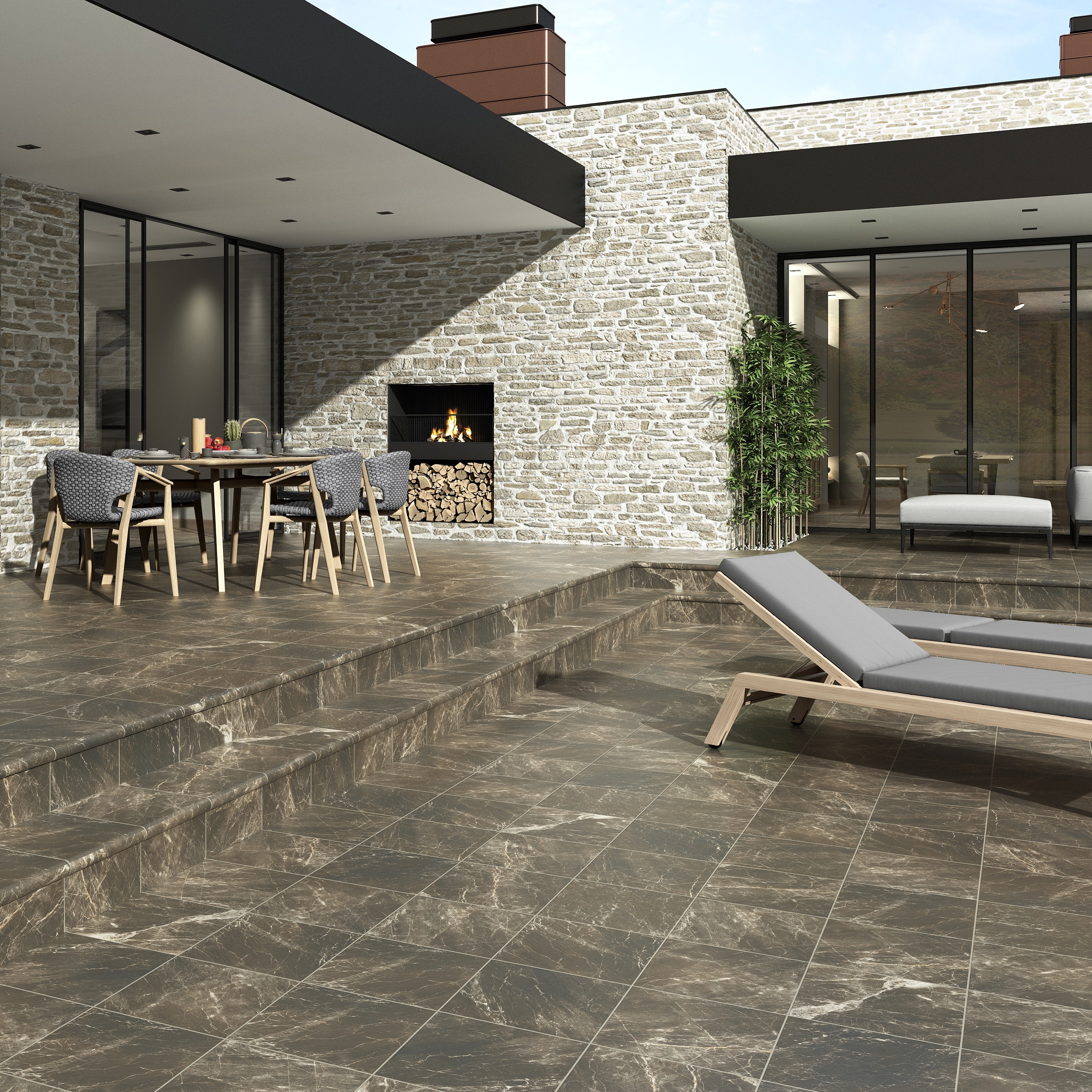 Изображение товара Глазурованный керамогранит Nevada Emperador 33x33 см 0.98 м² матовый цвет коричневый