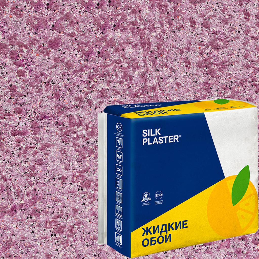 Изображение товара Жидкие обои Silk Plaster Absolute А425 1.3 кг фиолетовый для внутренней отделки