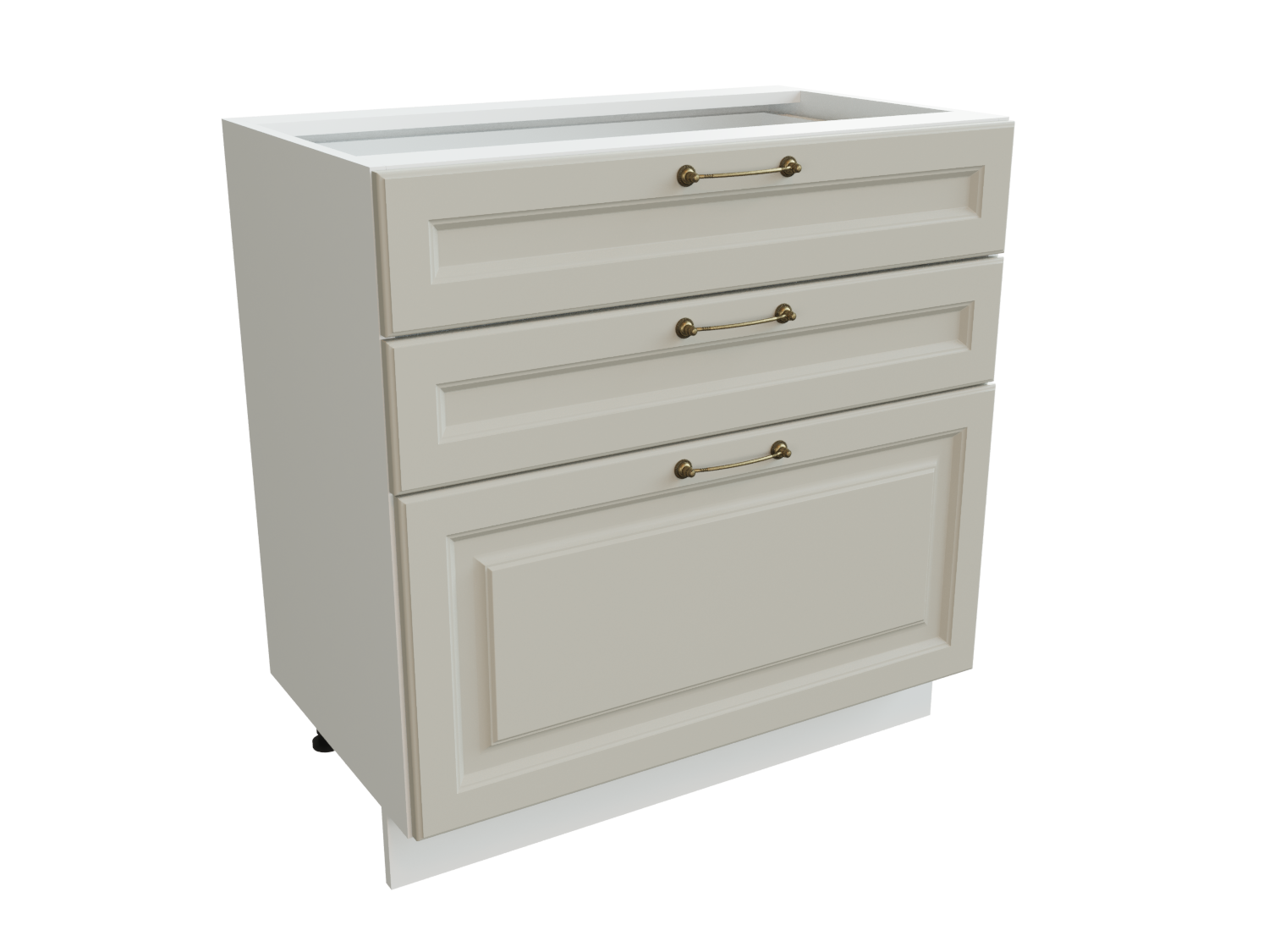 Изображение товара Напольный шкаф Сурская мебель Ницца 80x81.6x47.8 см с 3 ящиками