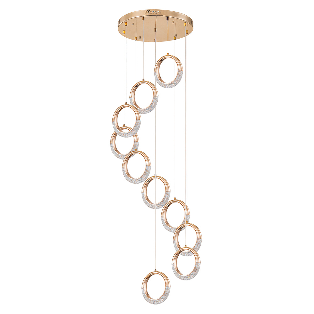 Изображение товара Люстра подвесная светодиодная Arte lamp Montana A7777sp-10go 3.3 м² нейтральный белый свет цвет золото