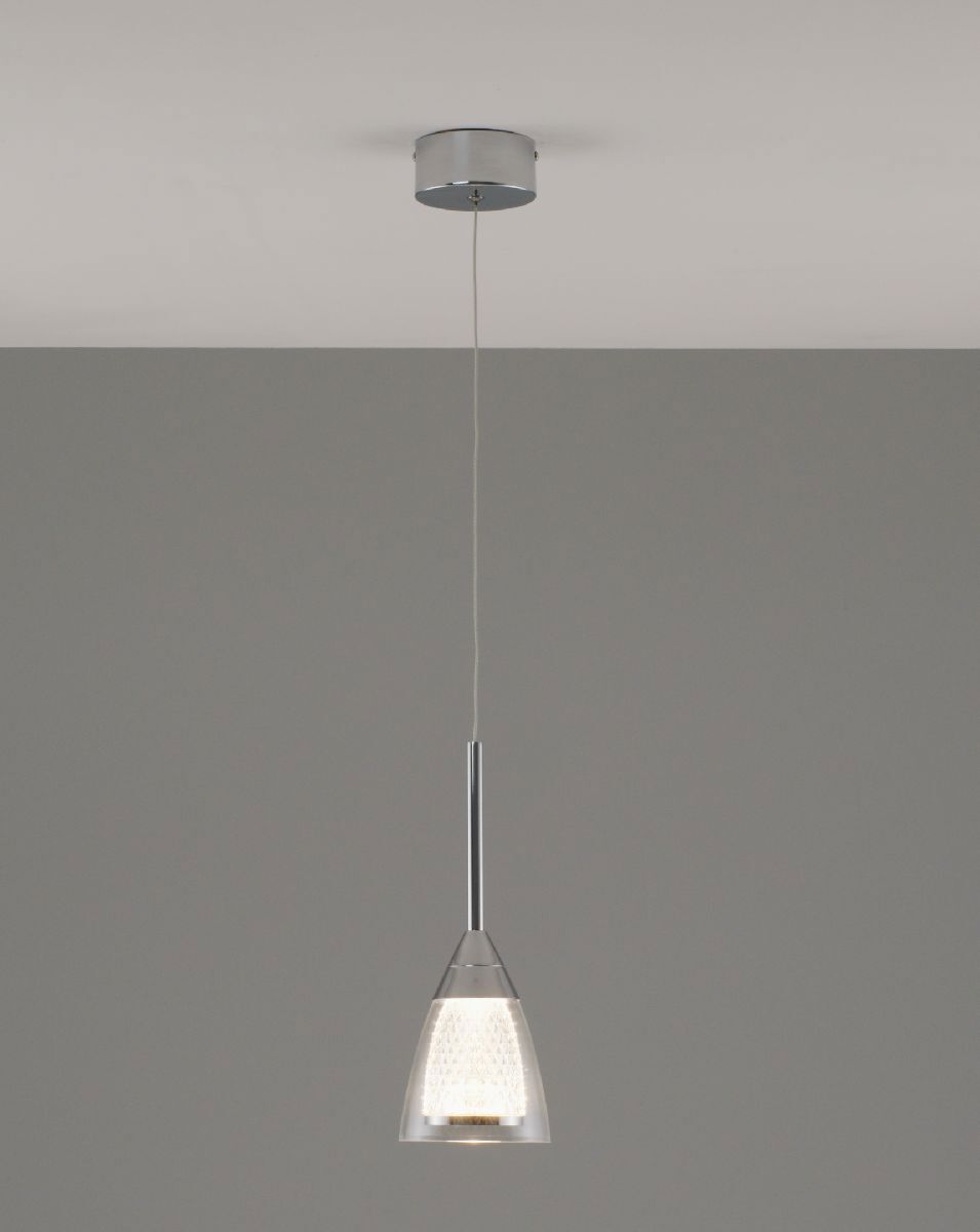 Изображение товара Светильник подвесной Moderli V10871-PL 5 м² теплый белый с хромом для натяжных потолков