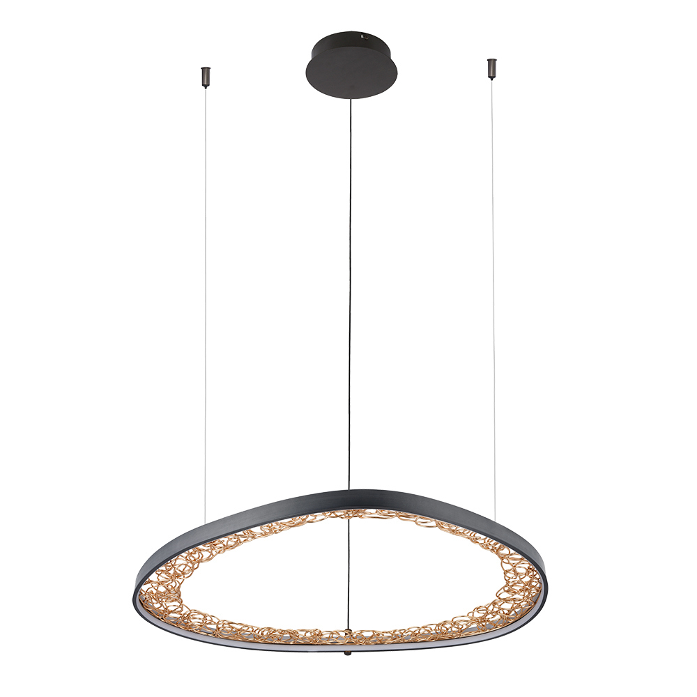 Изображение товара Люстра подвесная светодиодная Arte lamp Cinta A1847sp-46bk 3.8 м² нейтральный белый свет цвет черный