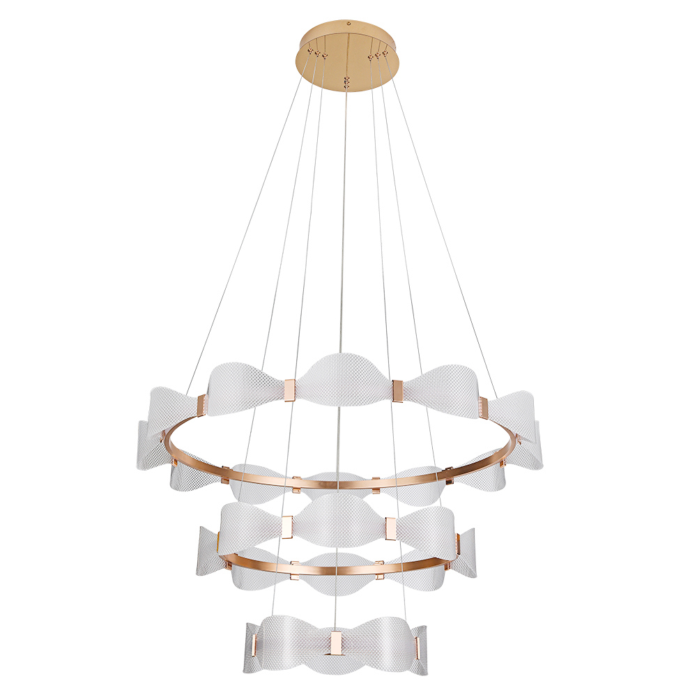 Изображение товара Люстра подвесная светодиодная Arte Lamp Grace A1868SP-3PB 6 м² нейтральный белый свет латунь стиль