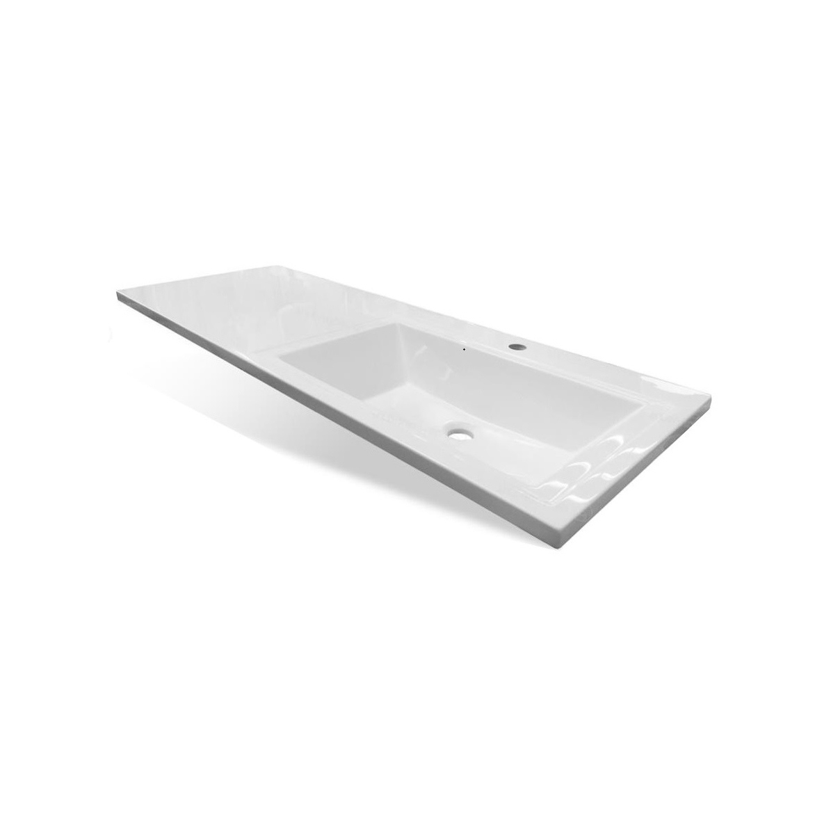 Изображение товара Раковина-столешница Эстет Даллас 130 R белая прямоугольная искусственный камень