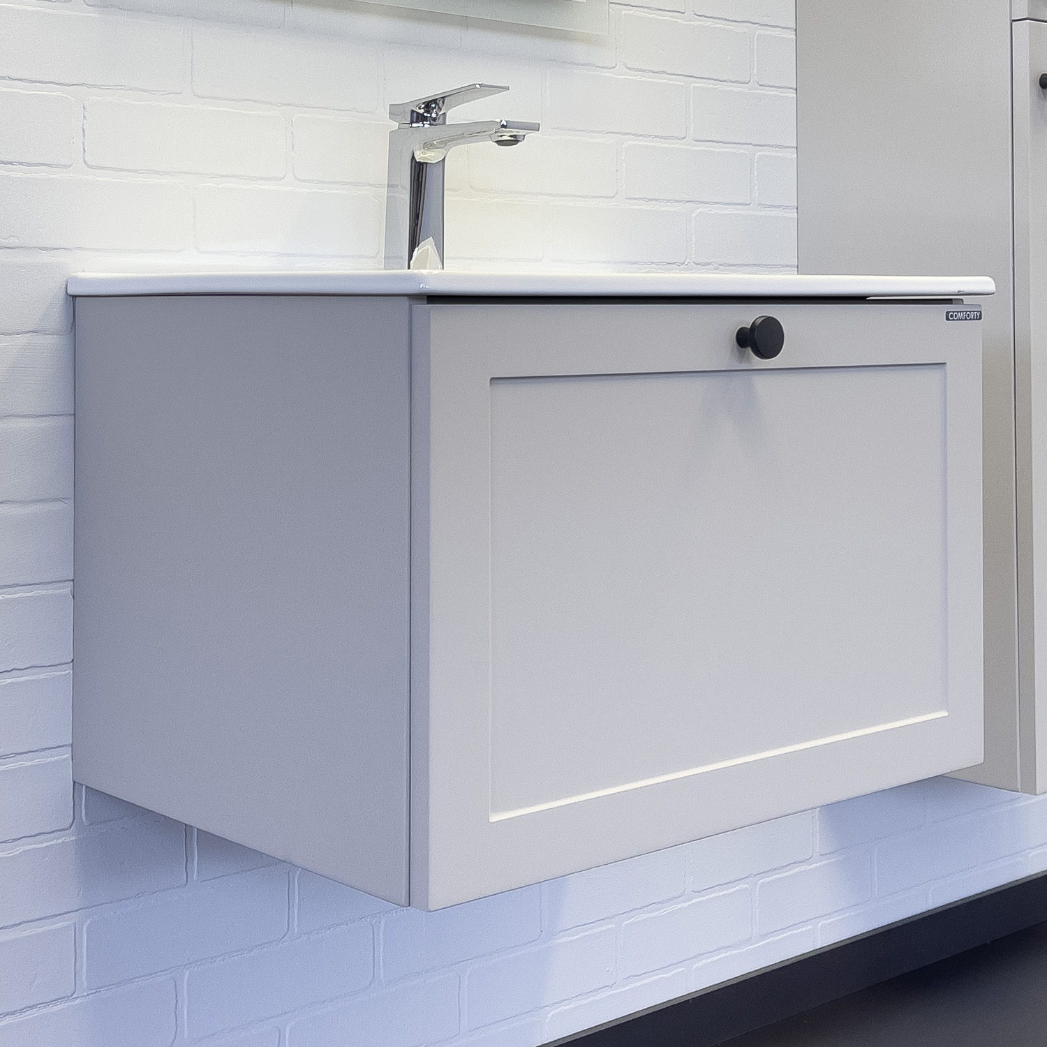 Изображение товара Тумба под накладную раковину Comforty Ереван 61x41.5x46.5 см, серый шелк