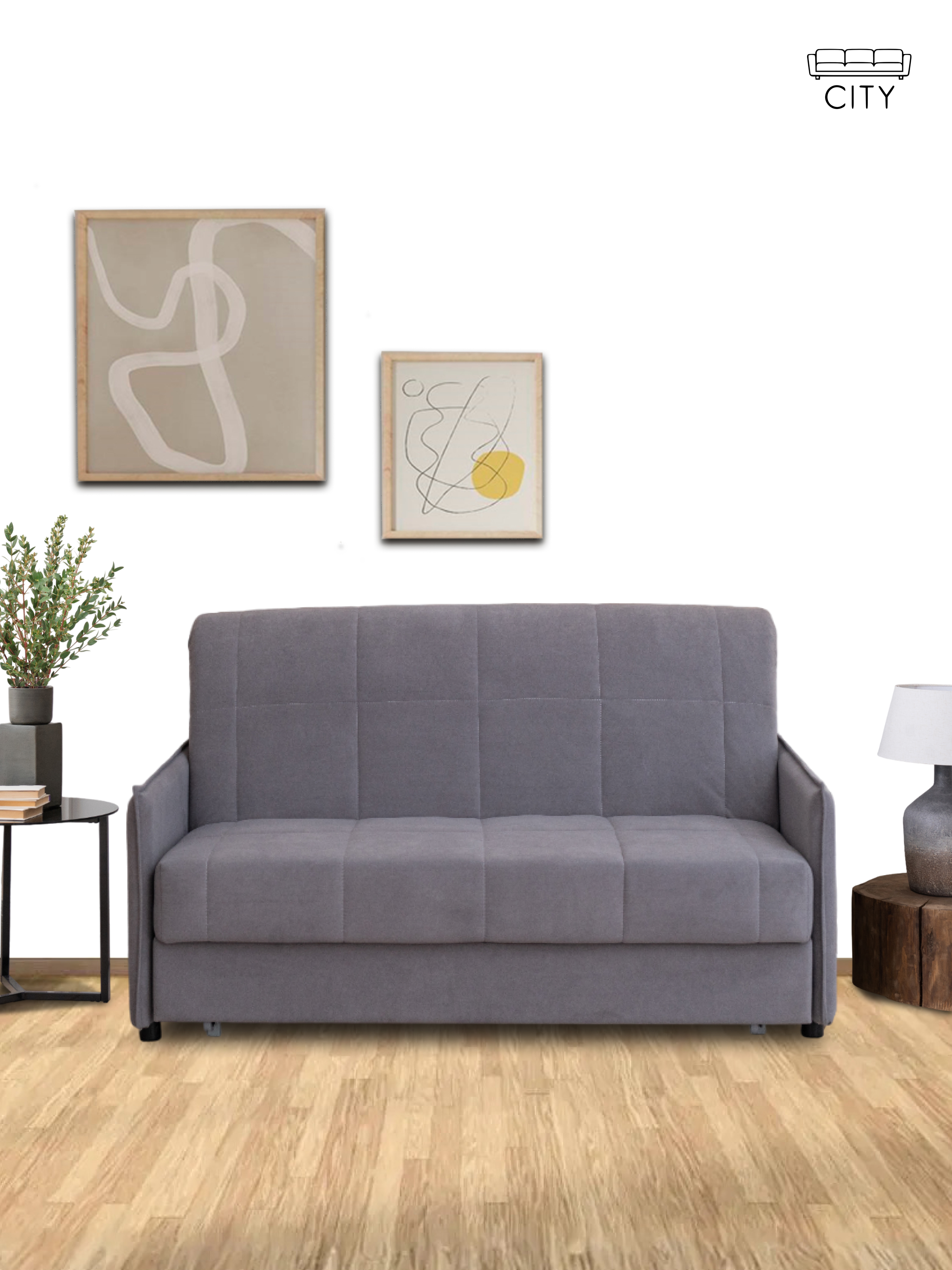 Изображение товара Раскладной диван Cityhd Лион с ортопедическим основанием и велюровой обивкой